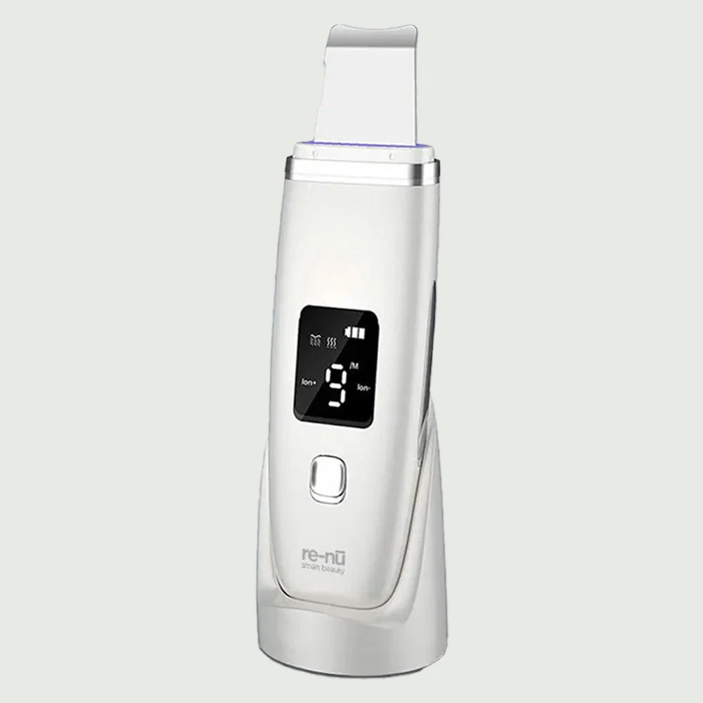 Ultrasonic Facial Scrubber with Stand – Deep Pore Cleansing & Exfoliation