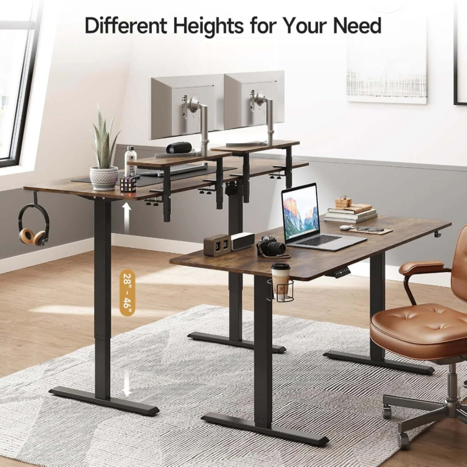 (Discontinued) 71 x 24 Inch Electric Standing Desk. Home Office Stand Up Desk with Memory Preset Controller