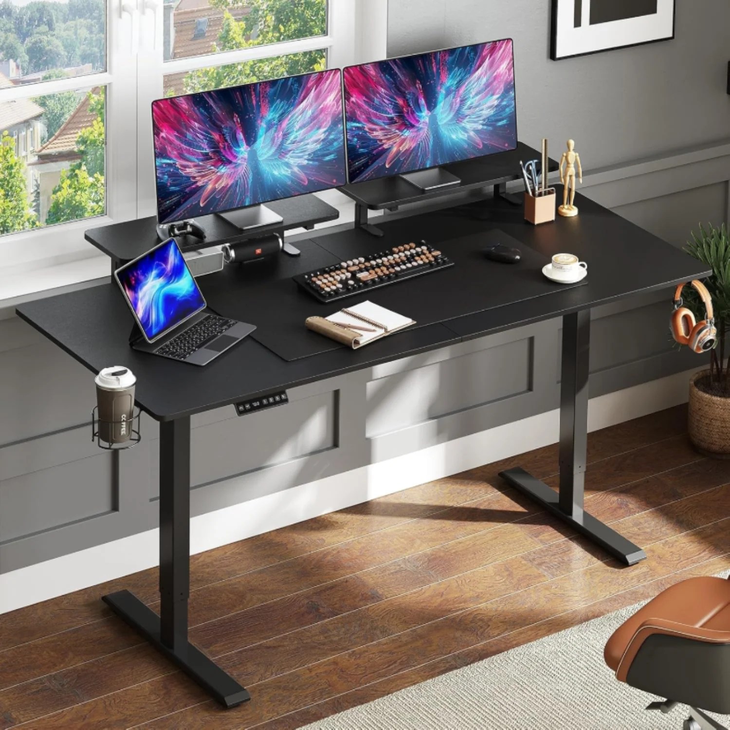 (Discontinued) 71 x 24 Inch Electric Standing Desk. Home Office Stand Up Desk with Memory Preset Controller