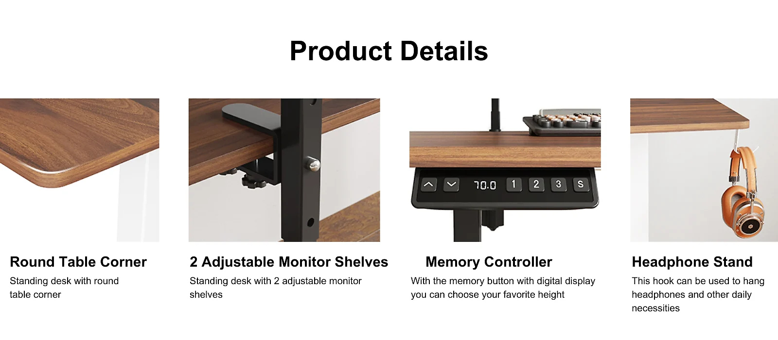 (Discontinued) 71 x 24 Inch Electric Standing Desk. Home Office Stand Up Desk with Memory Preset Controller