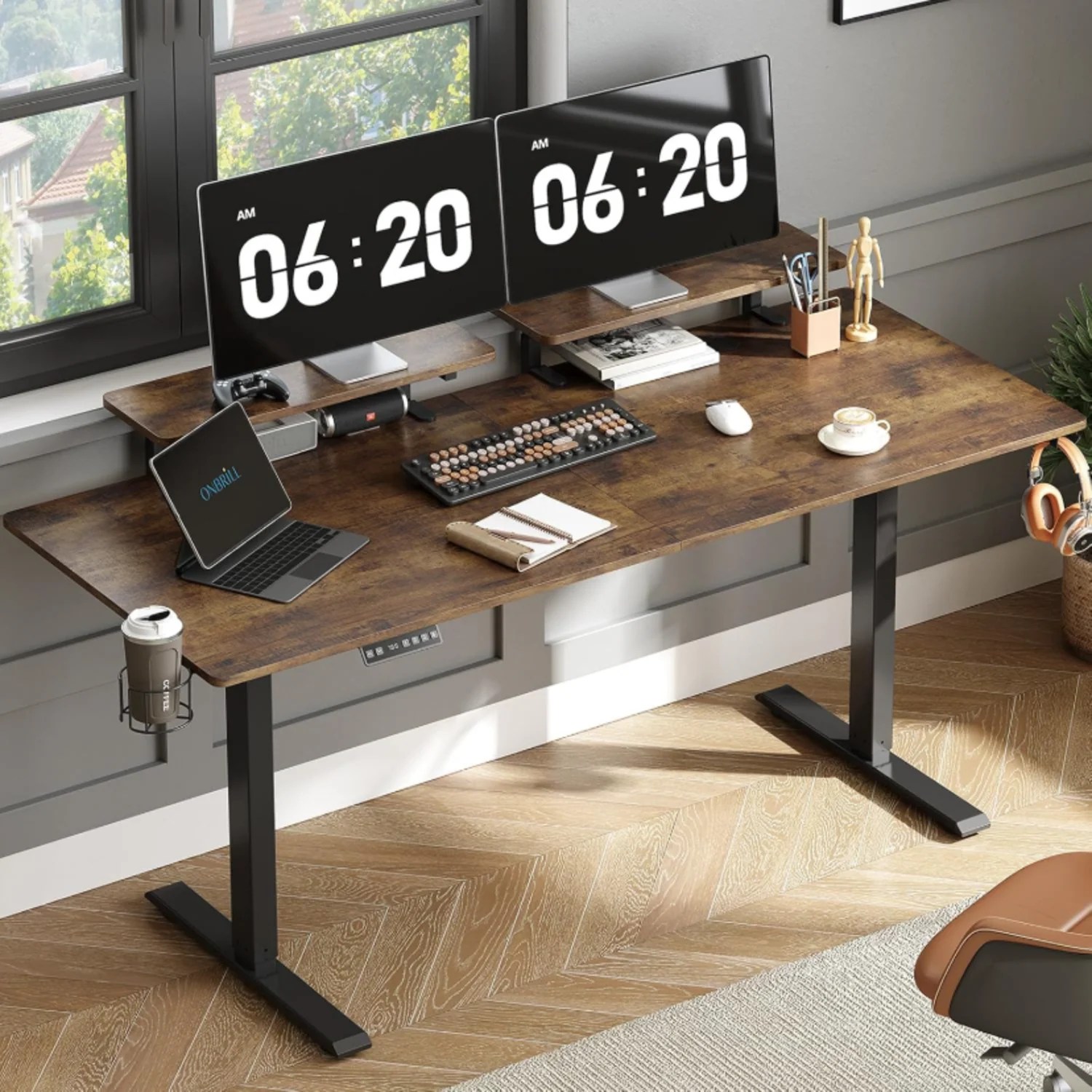 (Discontinued) 71 x 24 Inch Electric Standing Desk. Home Office Stand Up Desk with Memory Preset Controller