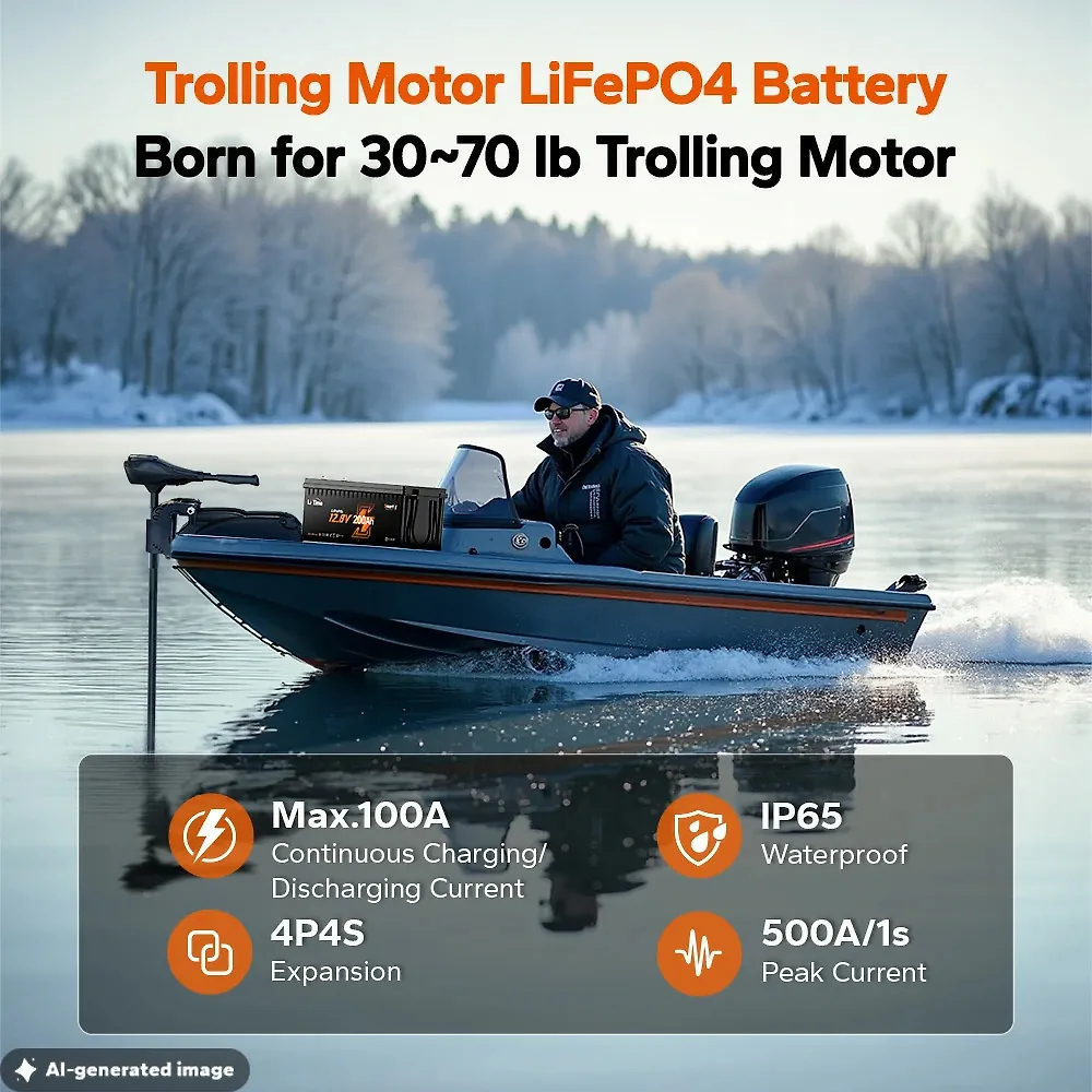 LiTime 12V 200Ah Bluetooth Lithium Battery for RVs. Marine