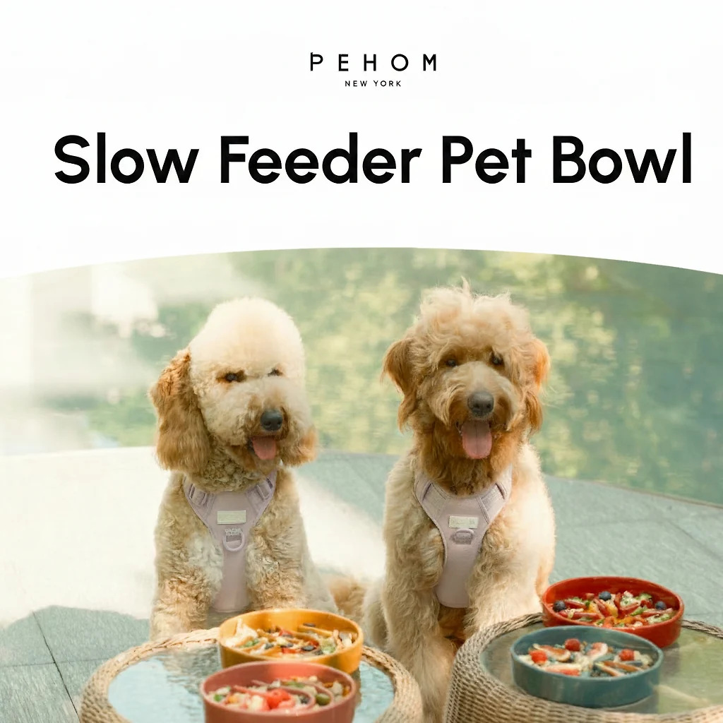 Wave Slow Feeder Dog Bowls