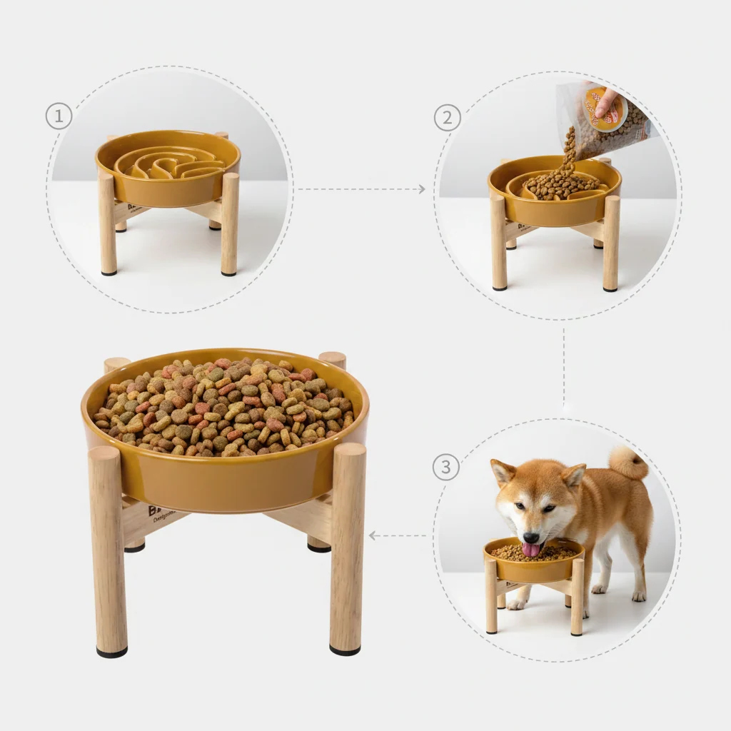 Wave Slow Feeder Dog Bowls