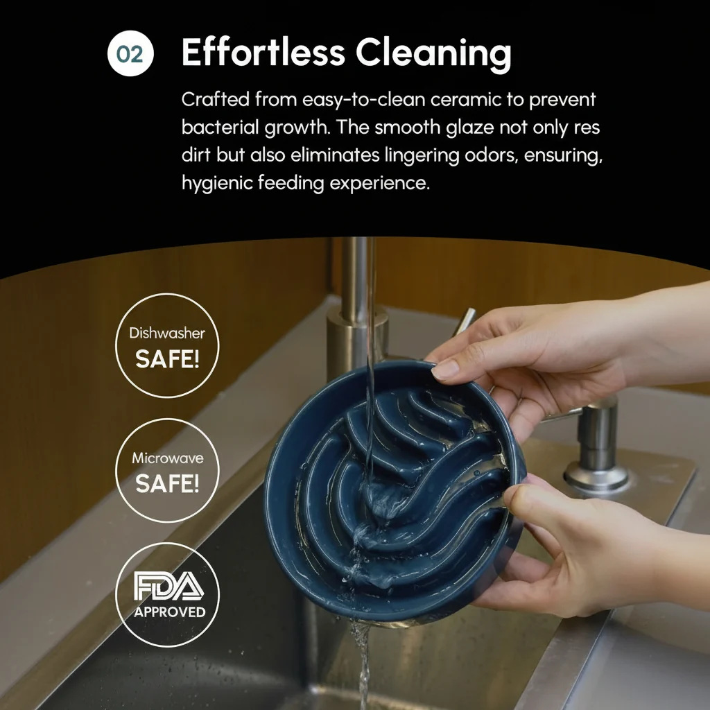 Wave Slow Feeder Dog Bowls