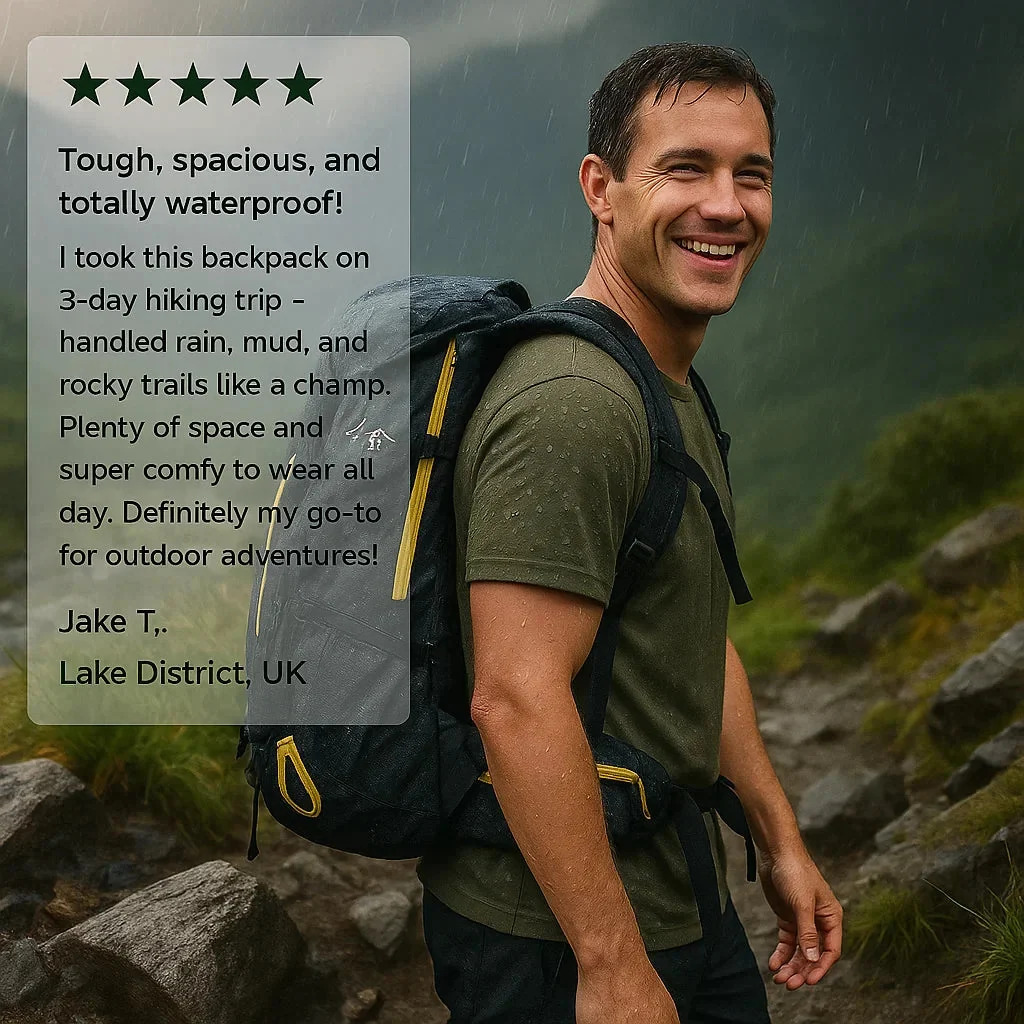 Adventure Ready | 40L Waterproof Hiking Backpack with Ergonomic Design | Lightweight & Durable for Outdoor Adventures