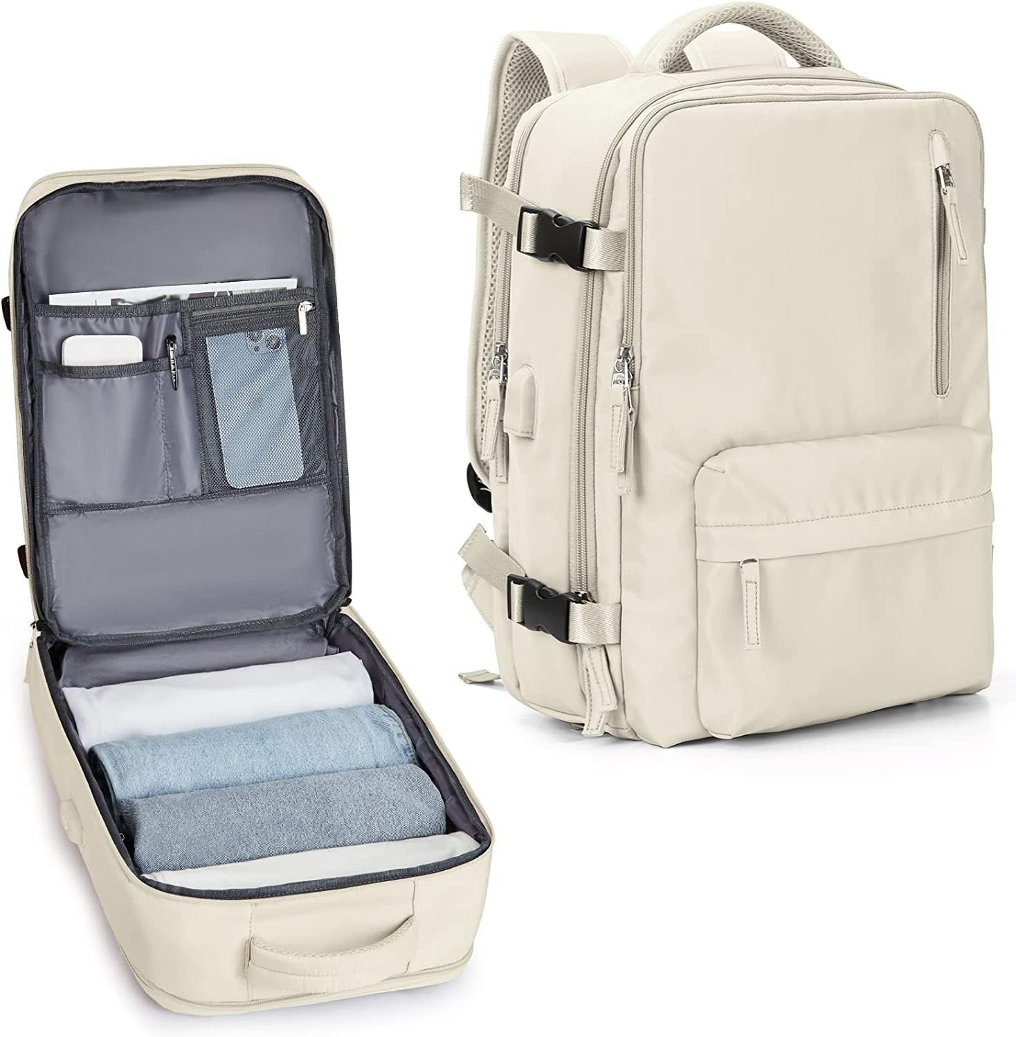 Adventure Ready | 40L Waterproof Travel Backpack with USB Port & Shoe Compartment | Versatile Design for Travel and Outdoor Use