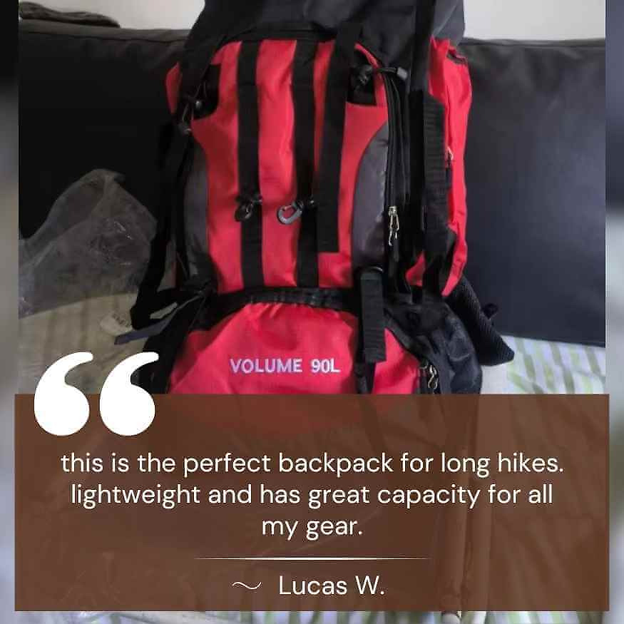 Adventure Ready | 90L Waterproof Hiking Backpack with Ergonomic Support | Ultralight Design for Multi-Day Treks