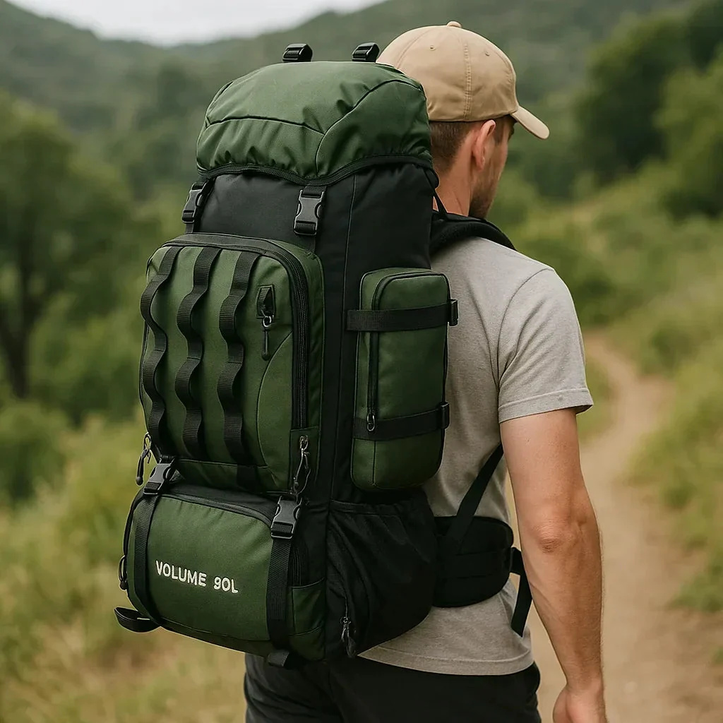 Adventure Ready | 90L Waterproof Hiking Backpack with Ergonomic Support | Ultralight Design for Multi-Day Treks