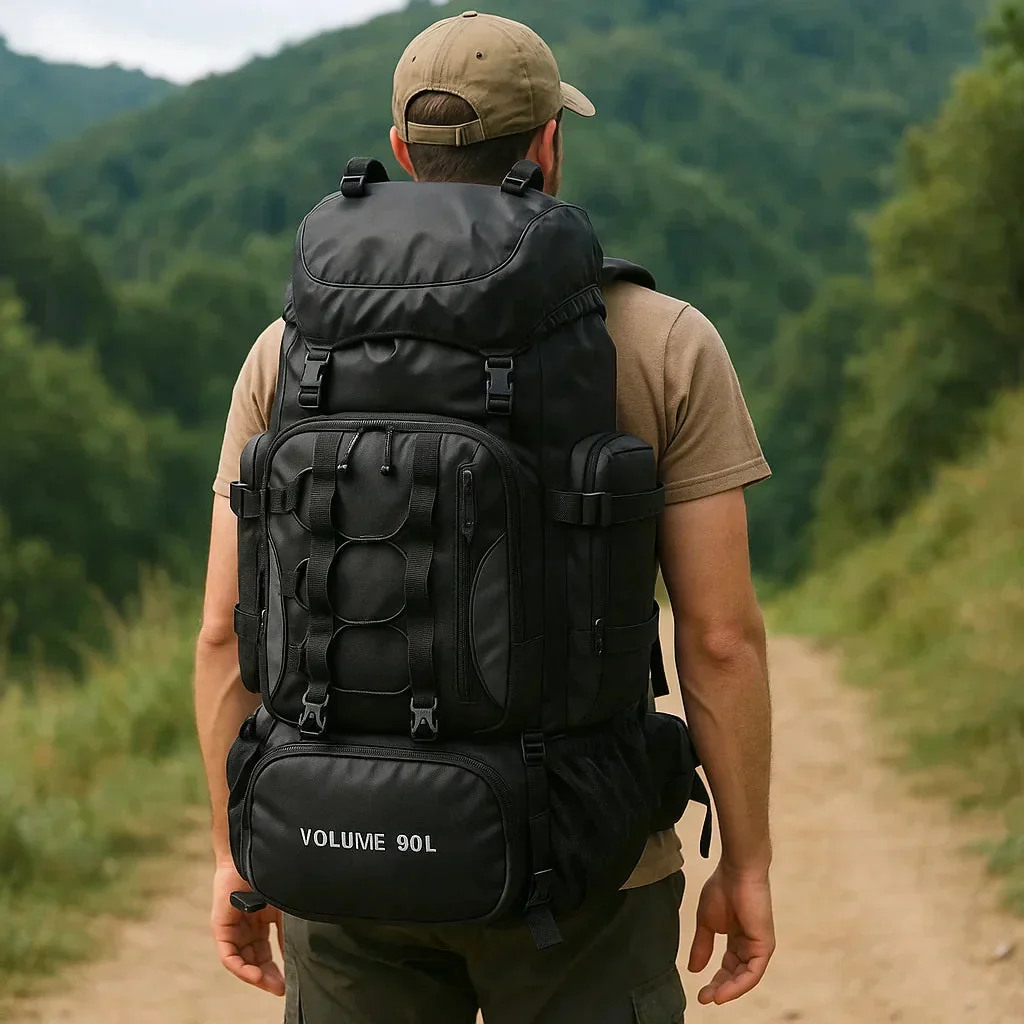 Adventure Ready | 90L Waterproof Hiking Backpack with Ergonomic Support | Ultralight Design for Multi-Day Treks