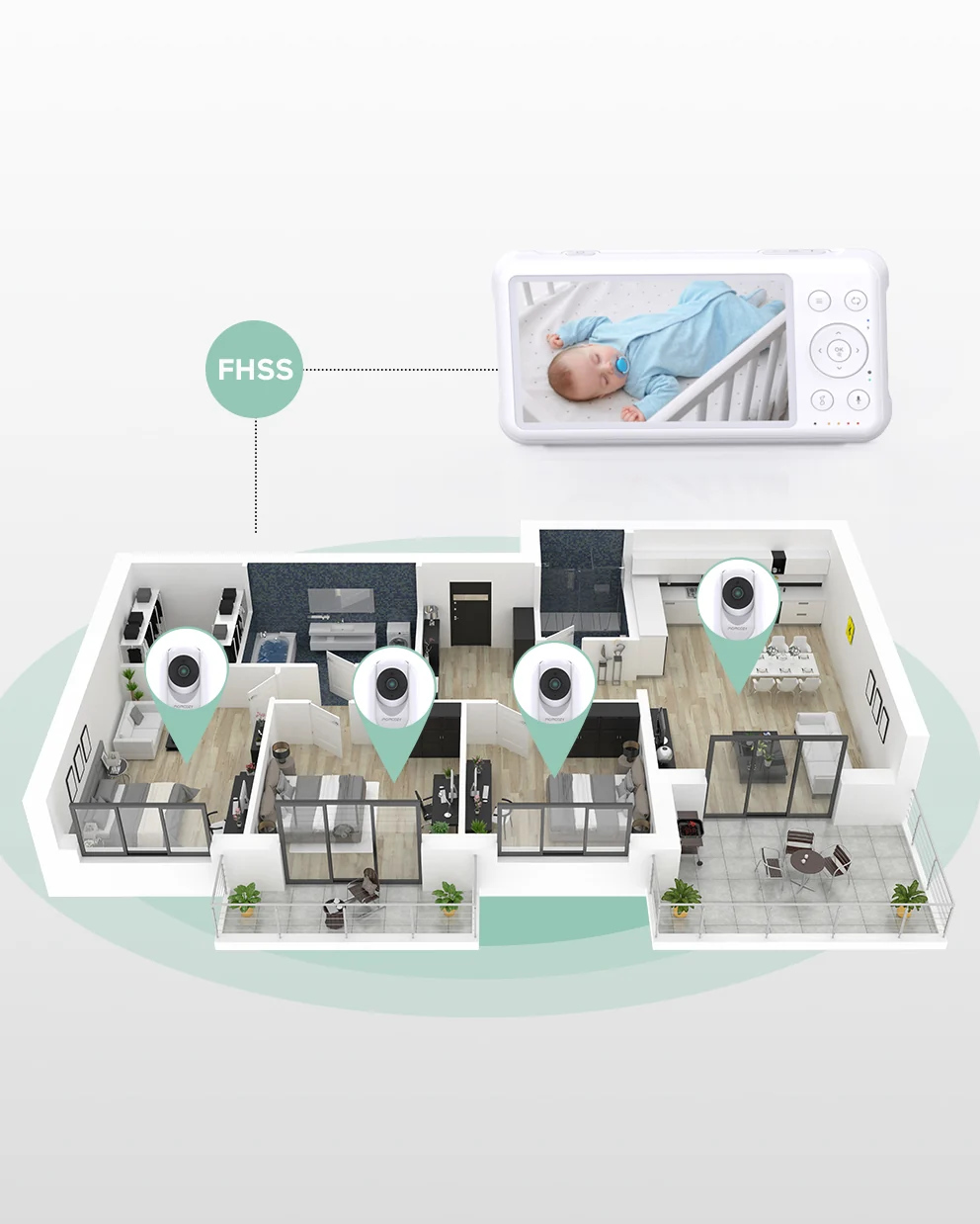 1080P High – Performance Video Baby Monitor BM01