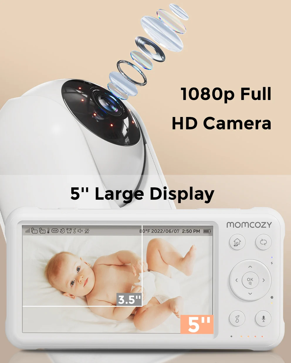 1080P High – Performance Video Baby Monitor BM01
