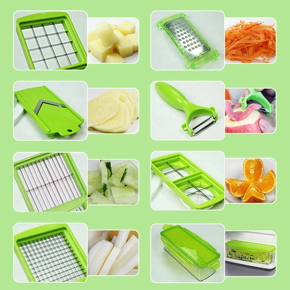 12-in-1 Multifunctional Vegetable Cutter – Quickly and Safely Cut Vegetables