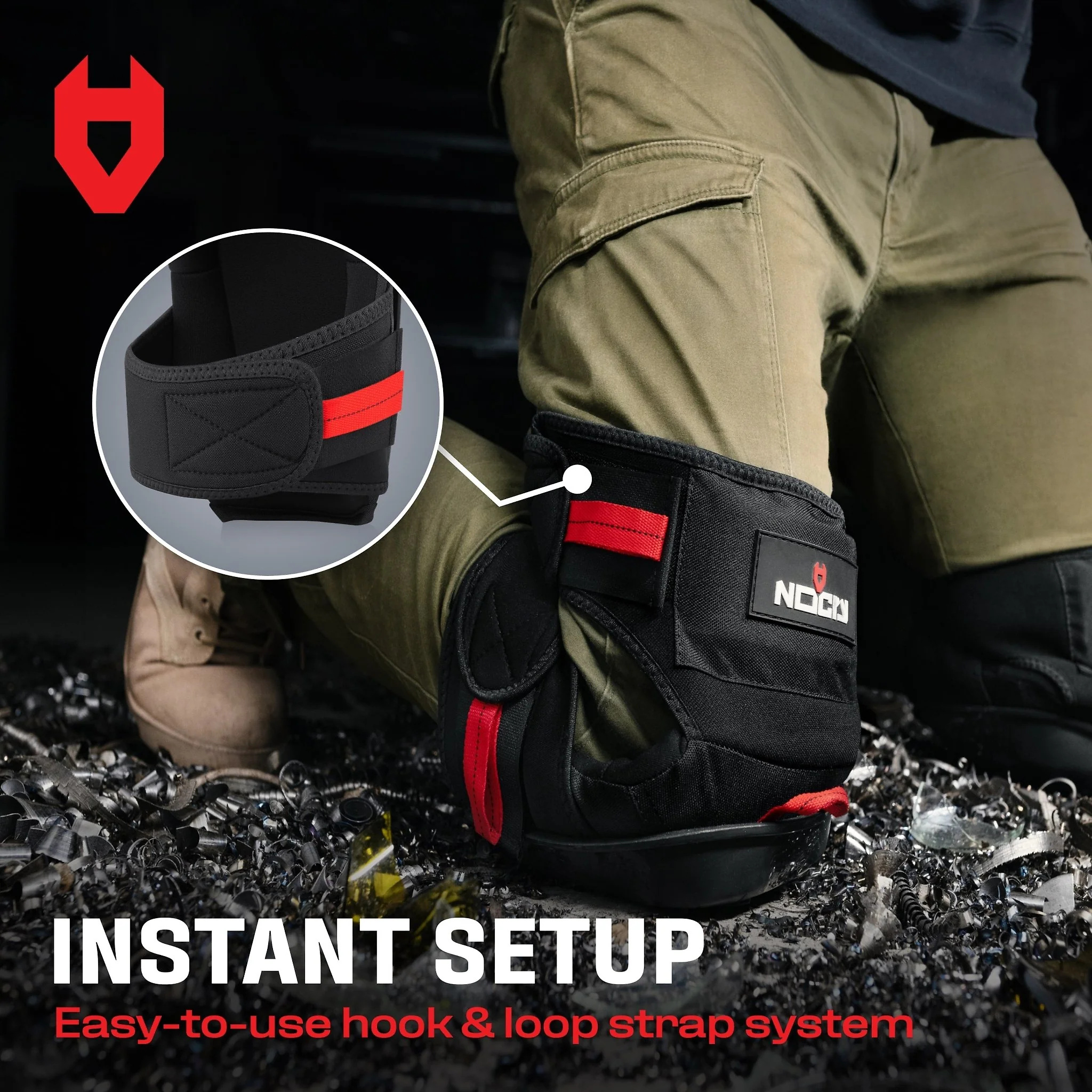 GelGuard+ Anti-Slip Thigh Strap Knee Pads