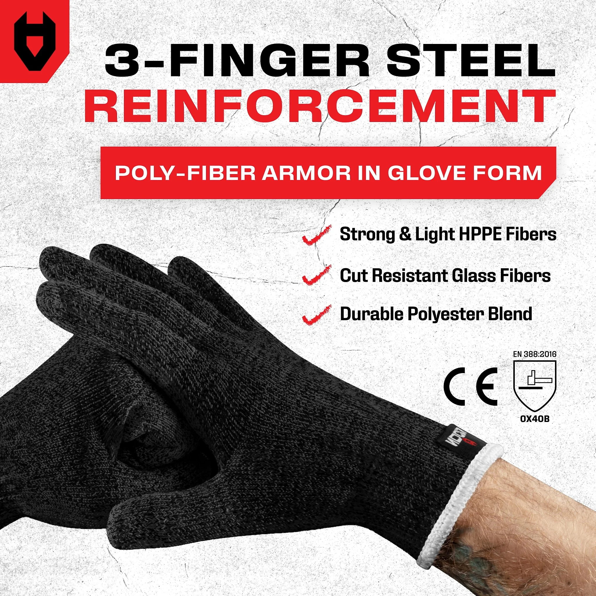 CutGuard+ Reinforced Cut Resistant Gloves