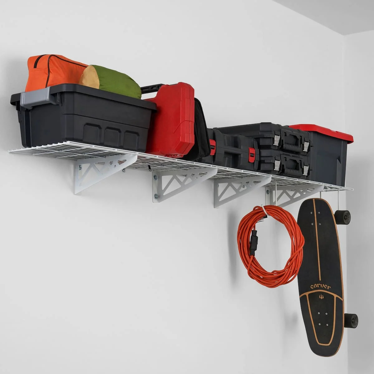 1′ x 6′ Wall Shelf (with Hooks)