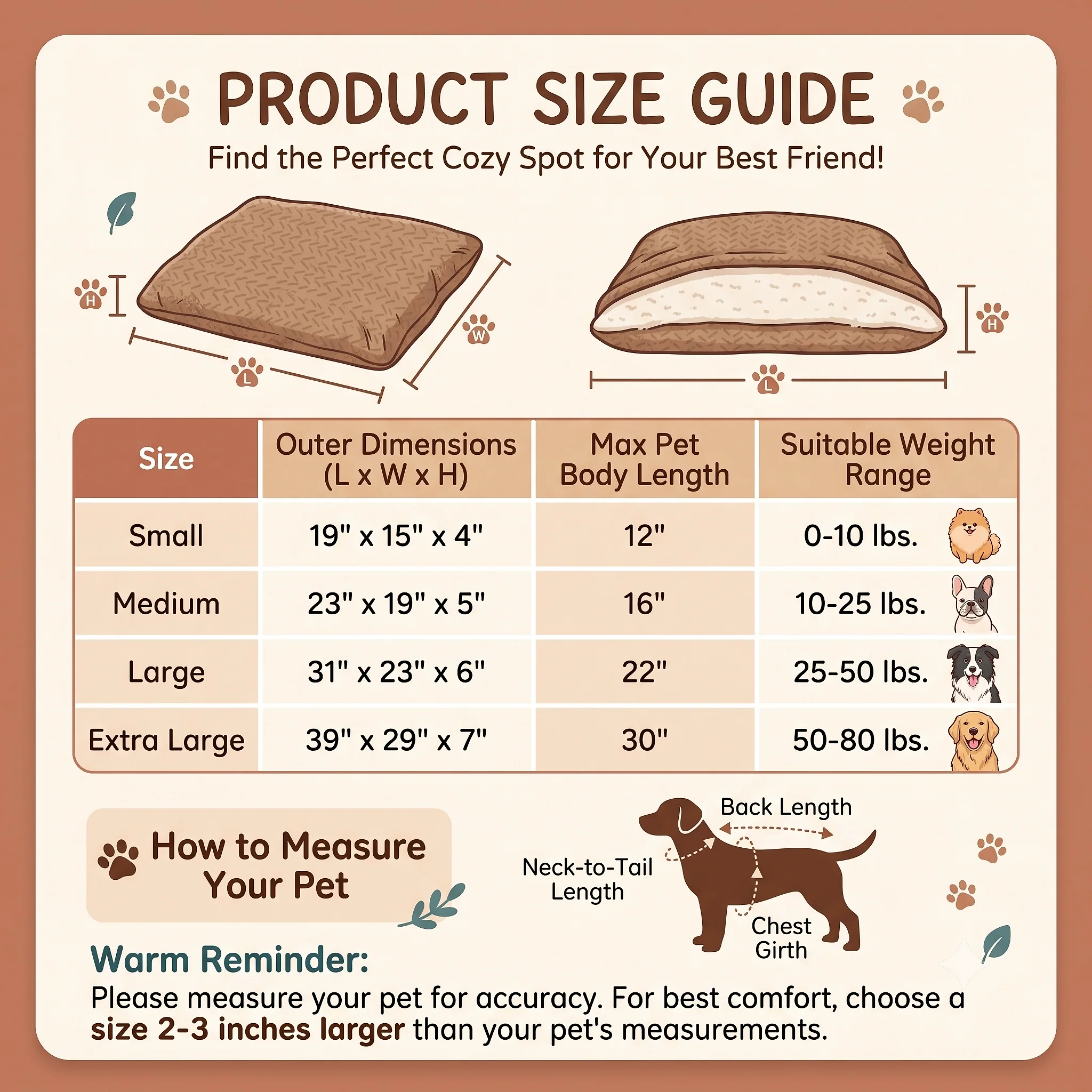 Komavic Cozy Sleepy Burrow Dog Bed With Removable Cover