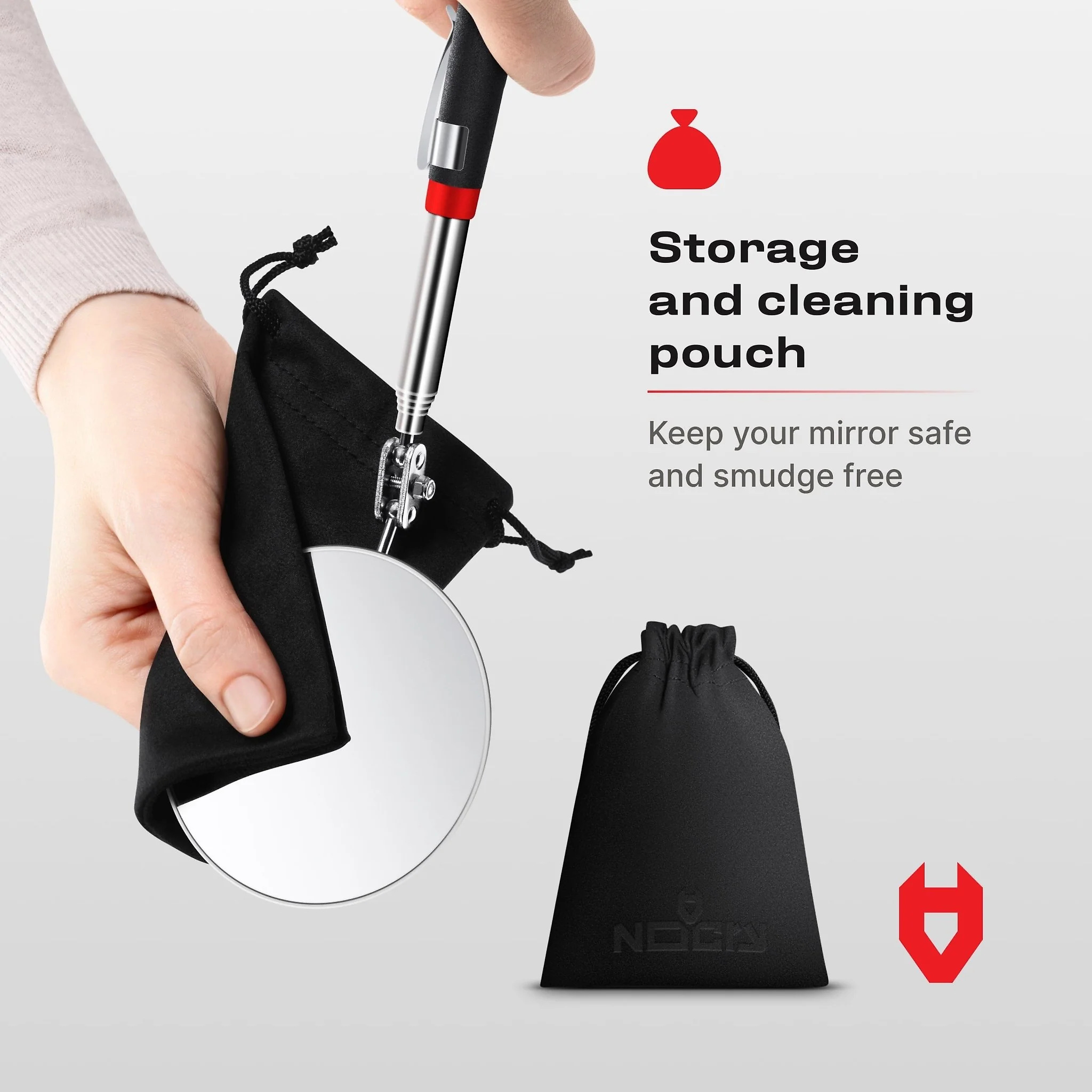 360inspect Extendable Telescoping Inspection Mirror