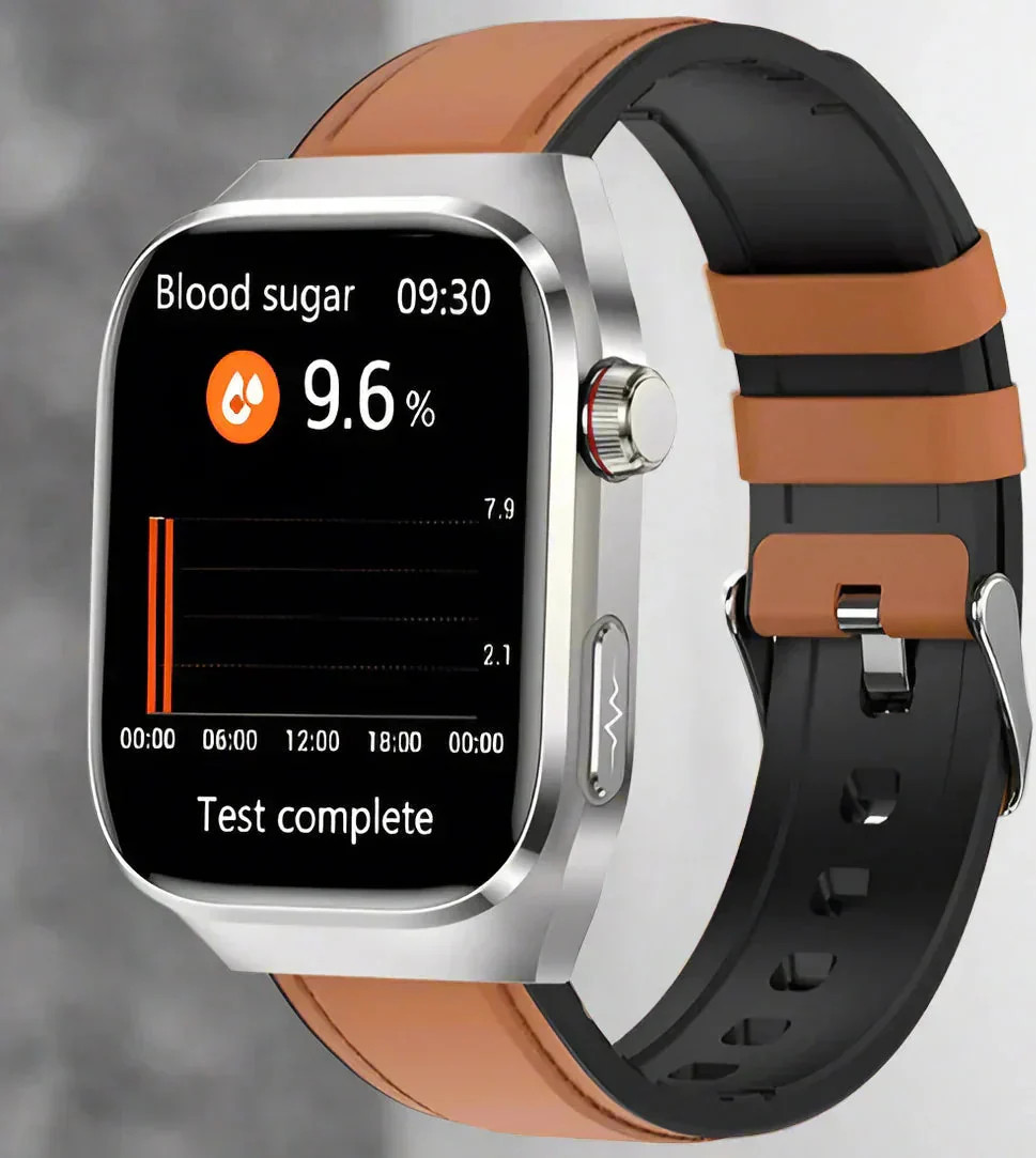 Advanced Health Smartwatch | ECG & Blood Sugar Monitoring with AMOLED Display | Comprehensive Health Tracking for Wellness