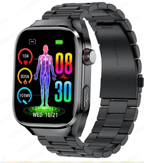 Advanced Health Smartwatch | ECG & Blood Sugar Monitoring with AMOLED Display | Comprehensive Health Tracking for Wellness