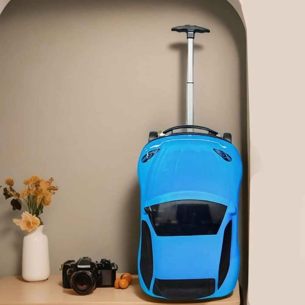 Adventure Buddy | Kids Suitcase with Fun Car Design & Adjustable Handle | Durable ABS Luggage for Easy Travel