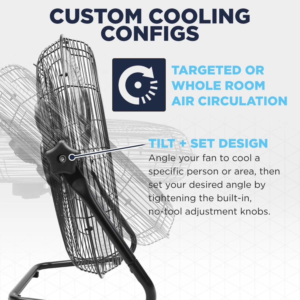 20 In. 2-in-1. 3-Speed Tilting High Velocity Floor/Wall Mount Fan with Hanging Bracket