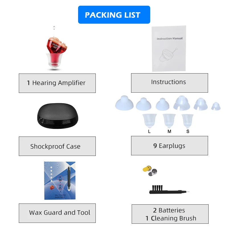 Advanced CIC Hearing Aid | Micro Digital Ear Enhancer with Noise Cancellation | Discreet Design for Enhanced Clarity
