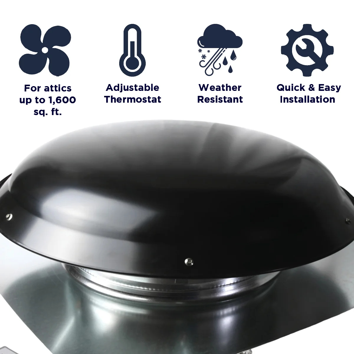 1000 Series 1.080 CFM Roof Mount Power Attic Ventilators