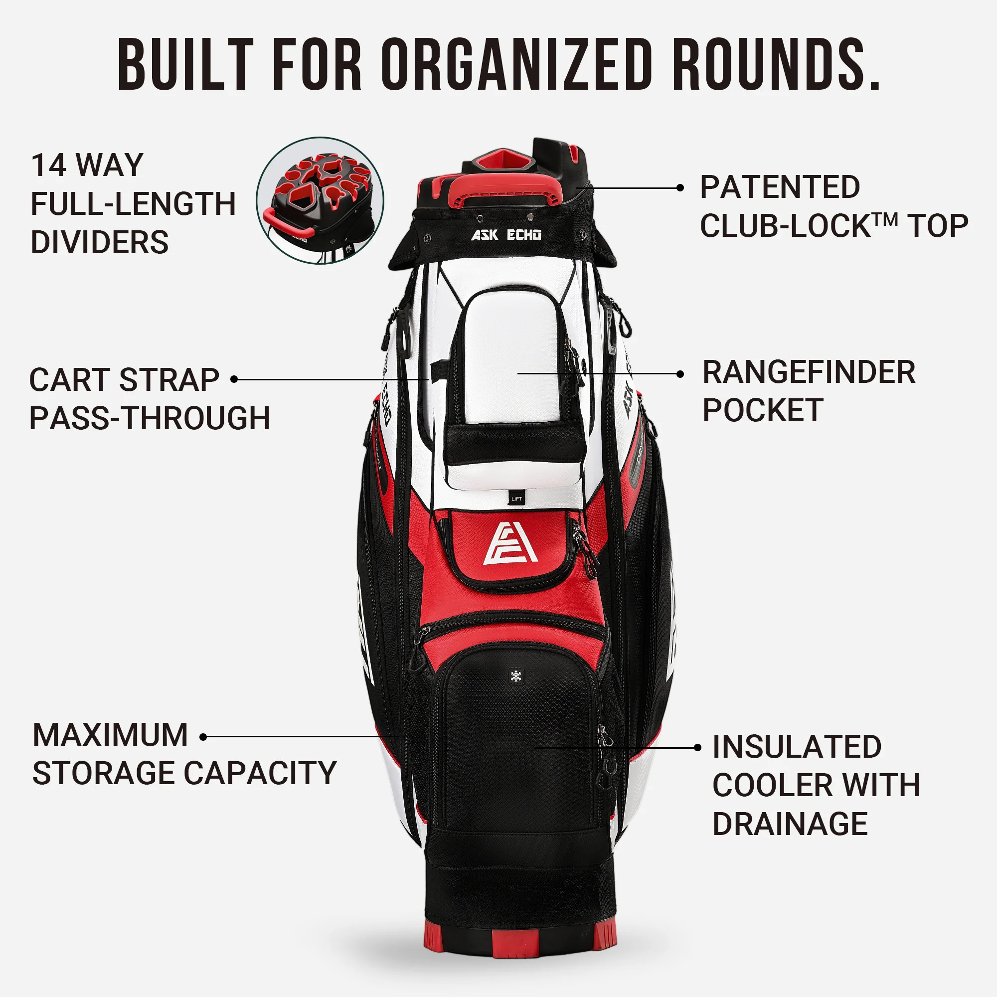 T-LOCK 2.0 Cart Bag / White