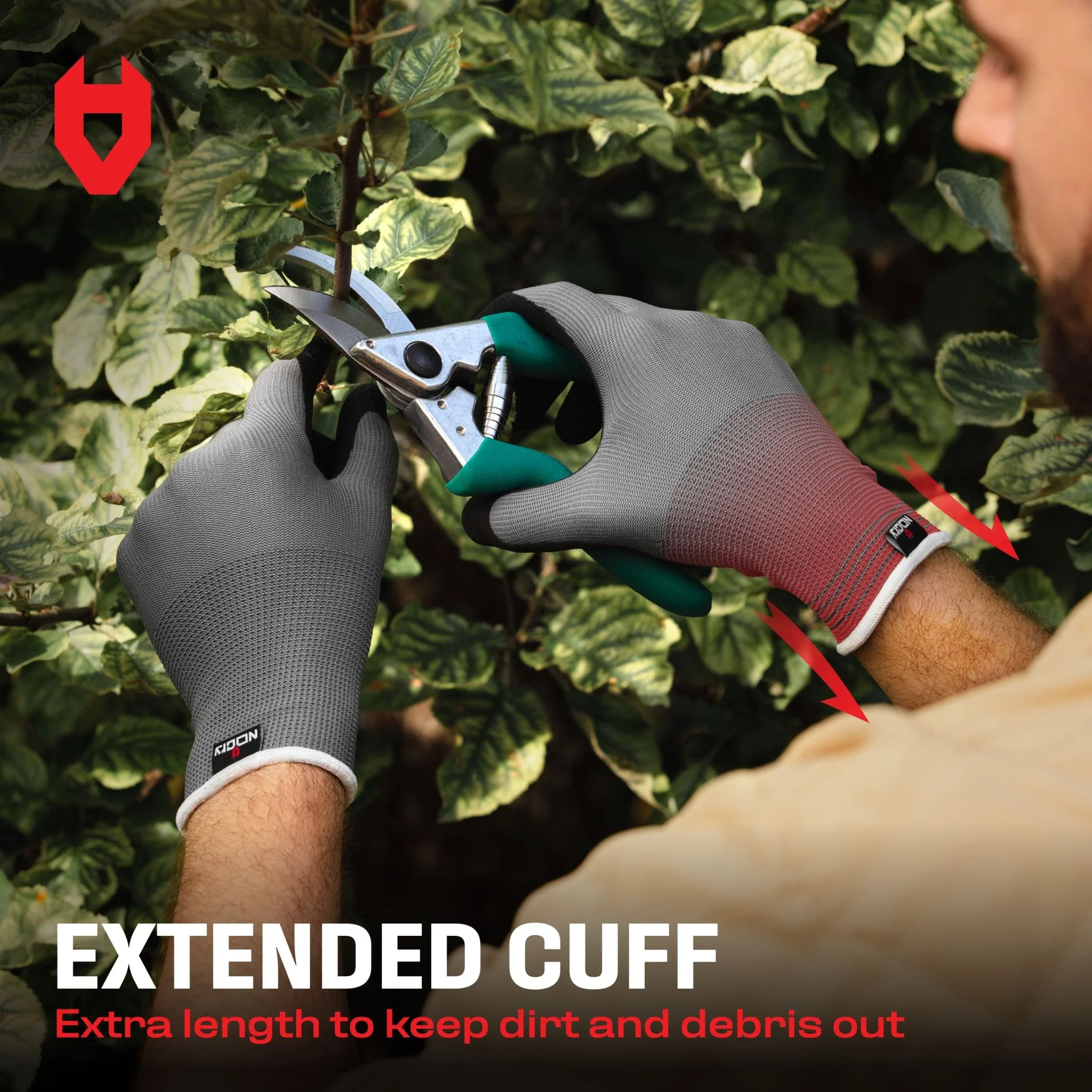 GripFit+ Comfortable Gardening Gloves for Men – 180 PACK