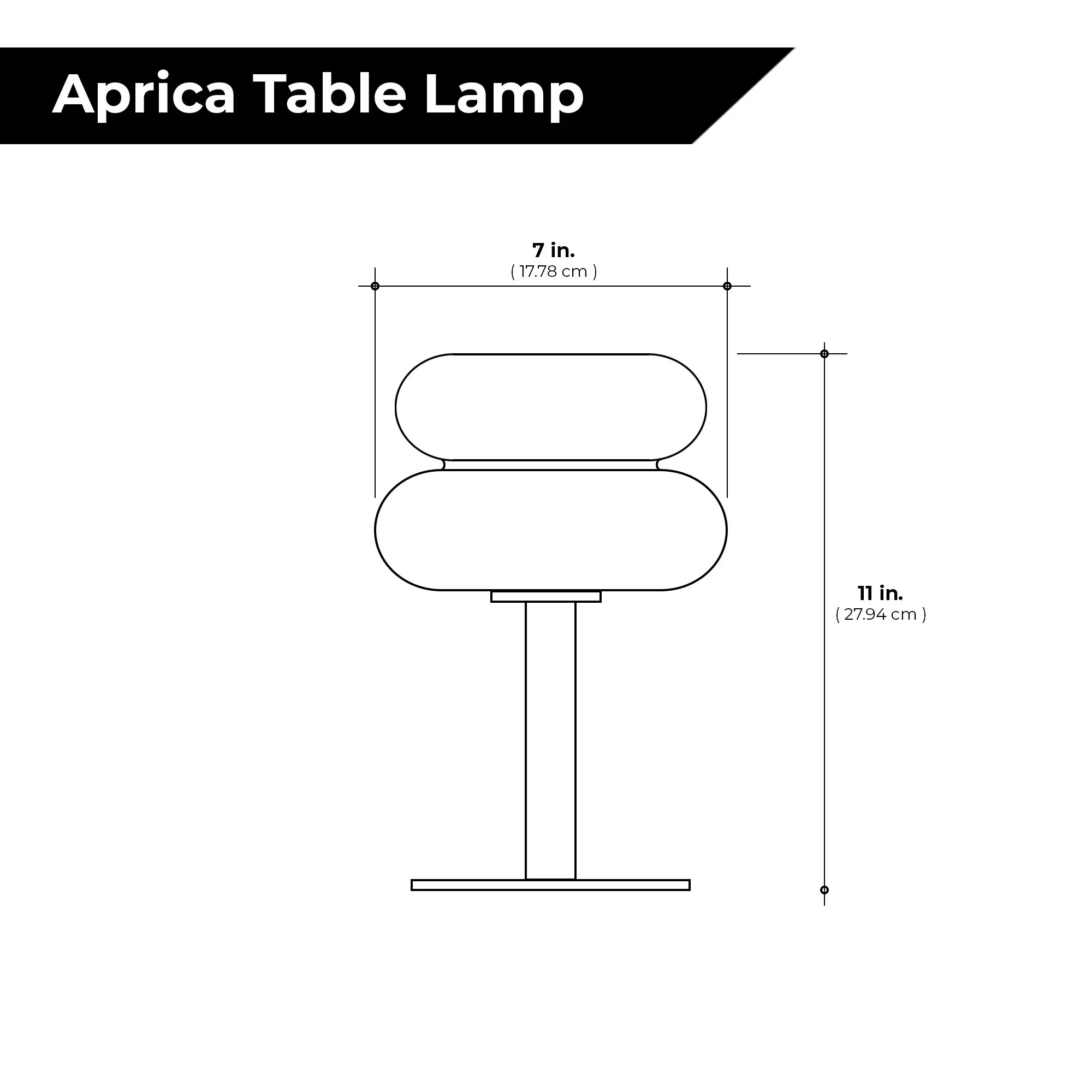 Aprica Modern Table Lamp Elegant Indoor Bedside Accent Light