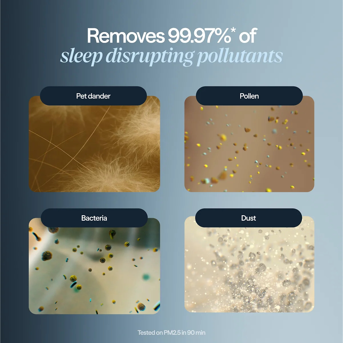 Mini Restful™ Sunrise Clock Air Purifier in Midnight