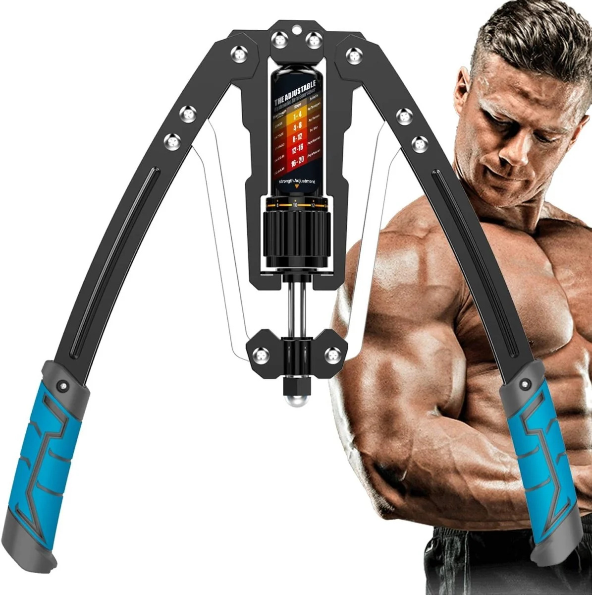 Adjustable Hydraulic Arm Trainer | 10-200 kg Resistance for Effective Upper Body Strength