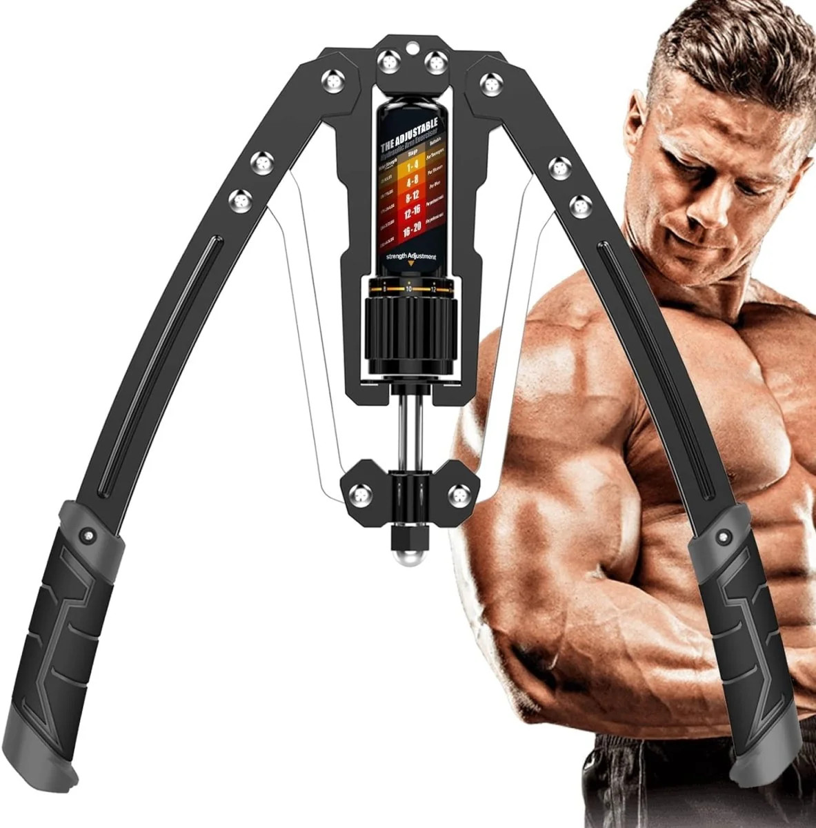 Adjustable Hydraulic Arm Trainer | 10-200 kg Resistance for Effective Upper Body Strength