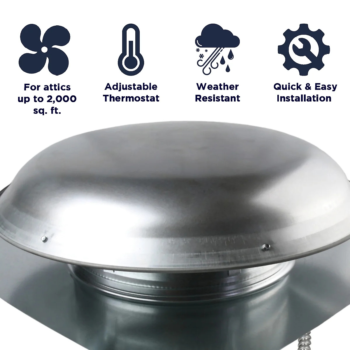2001 Series 1.400 CFM Roof Mount Power Attic Ventilators