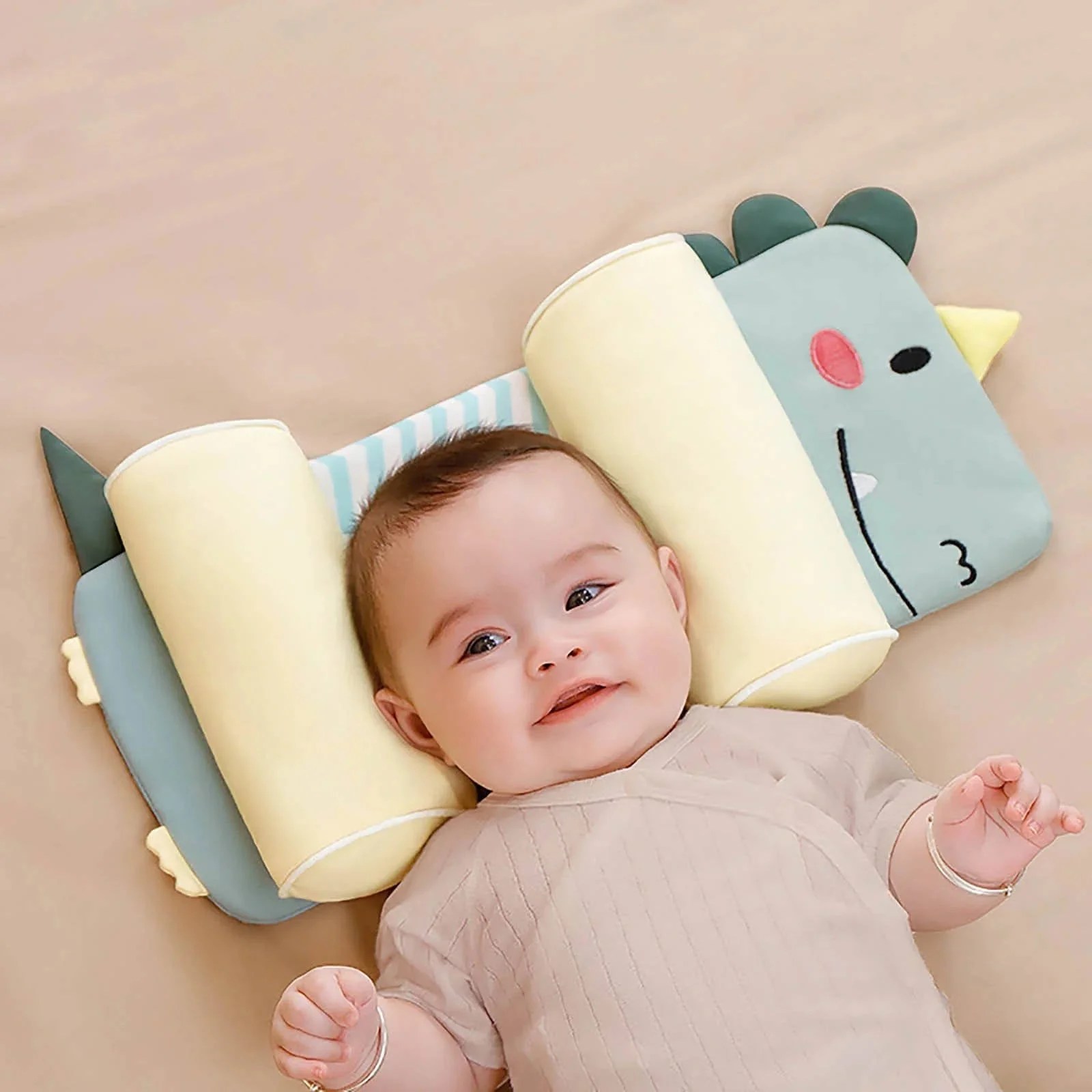 Adjustable Infant Head Support Pillow with 3D Breathable Mesh | Safe Comfort for Healthy Skull Growth