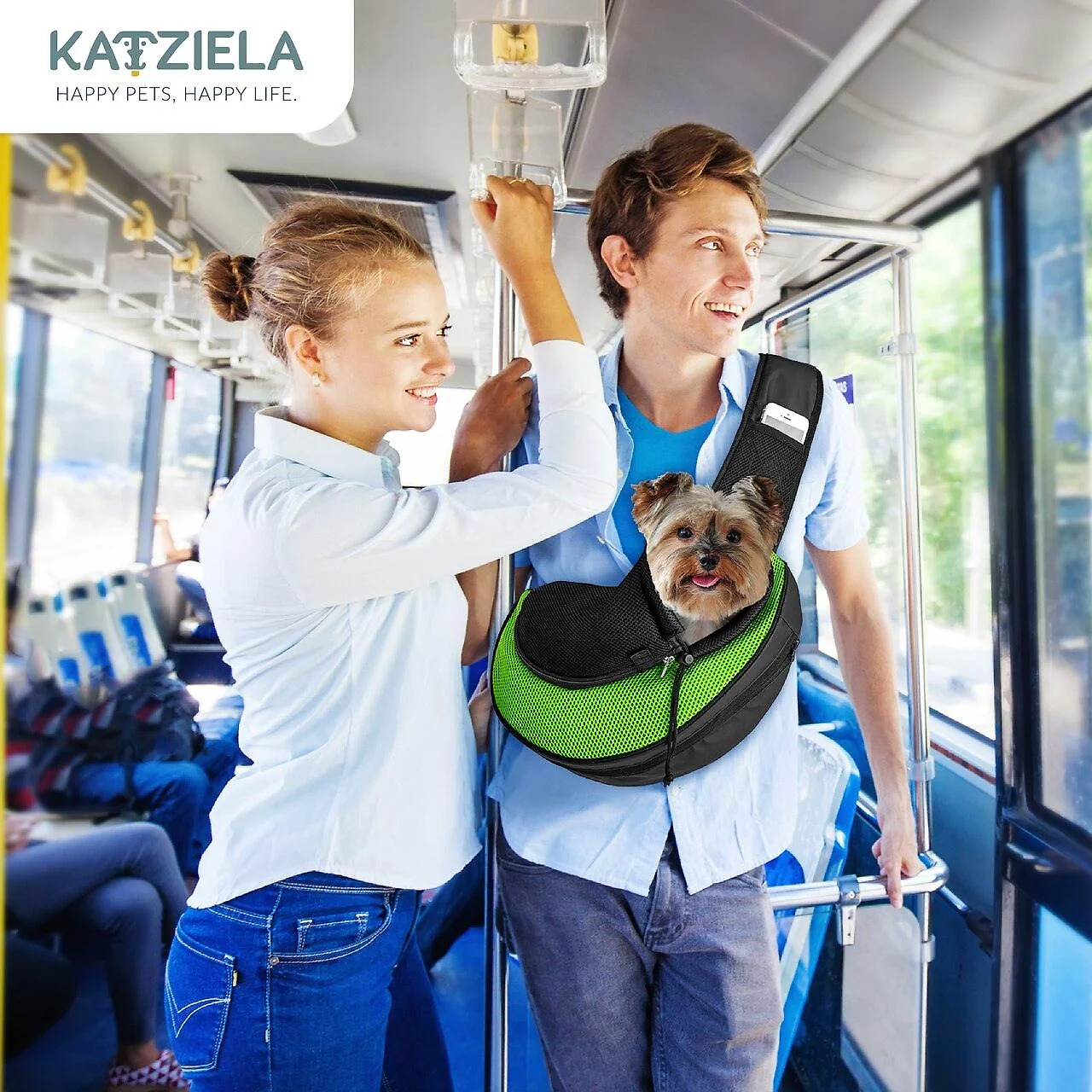 Expandable Sling Bag – Front Shoulder Pet Carrier for Small Dog. Cat and Puppy