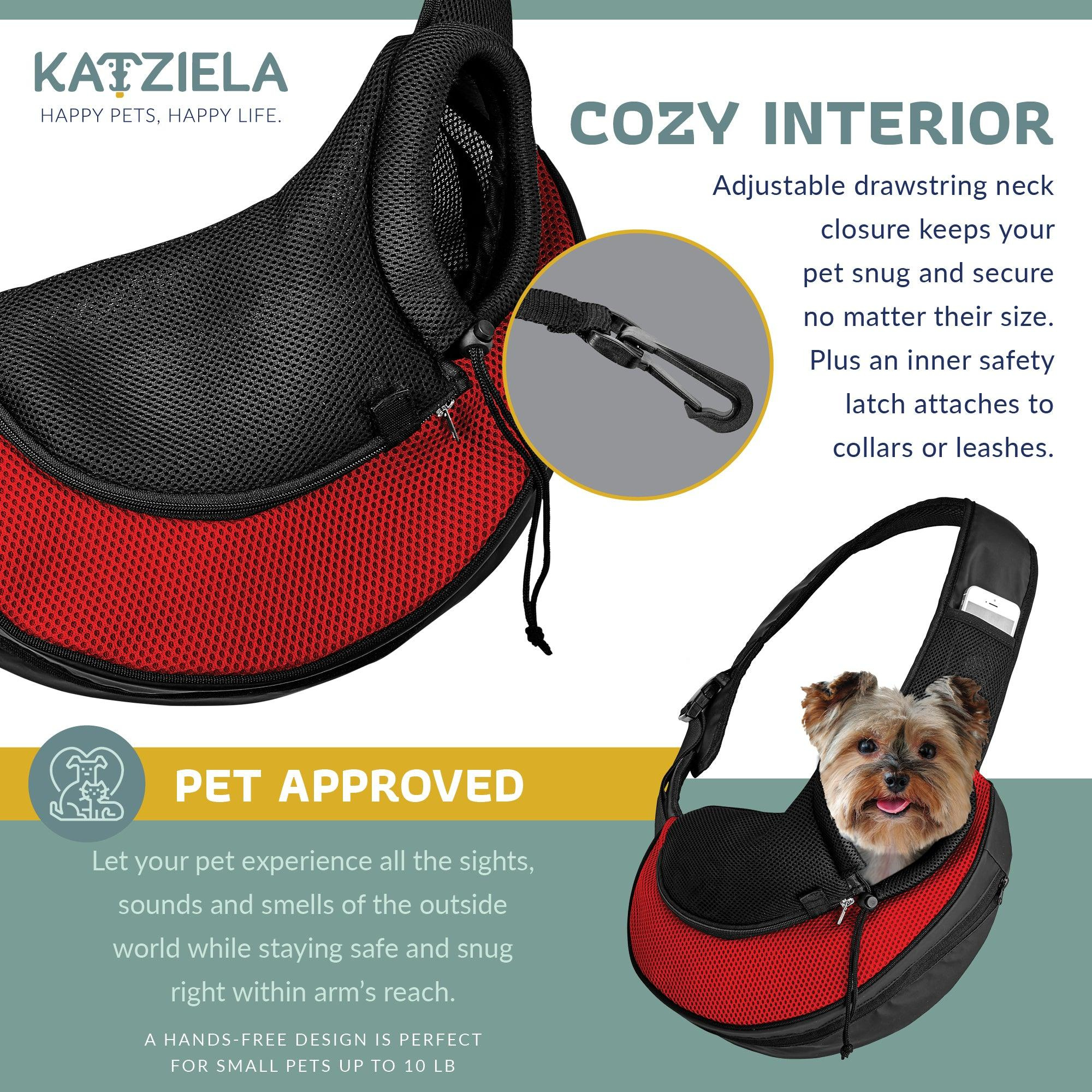 Expandable Sling Bag – Front Shoulder Pet Carrier for Small Dog. Cat and Puppy