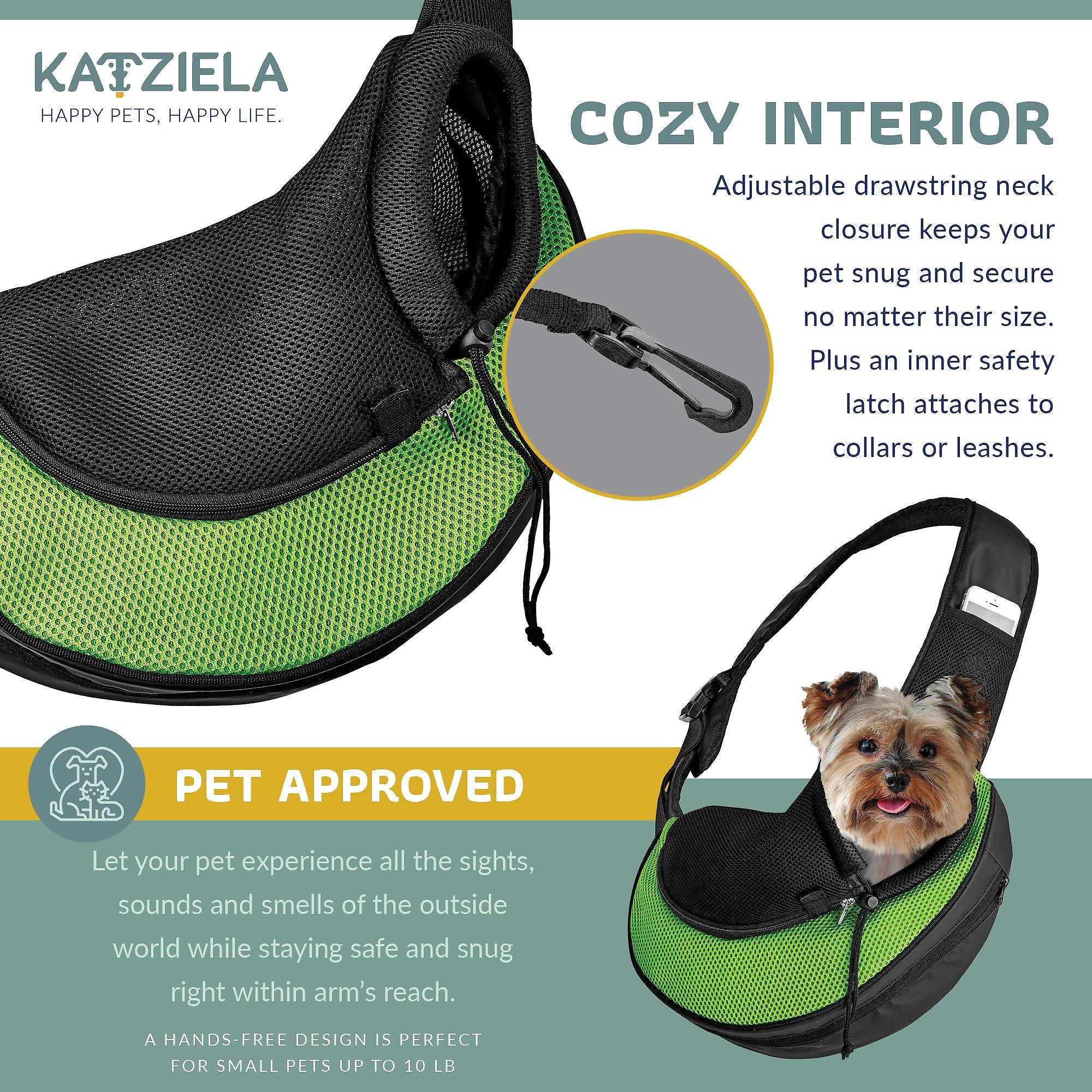 Expandable Sling Bag – Front Shoulder Pet Carrier for Small Dog. Cat and Puppy
