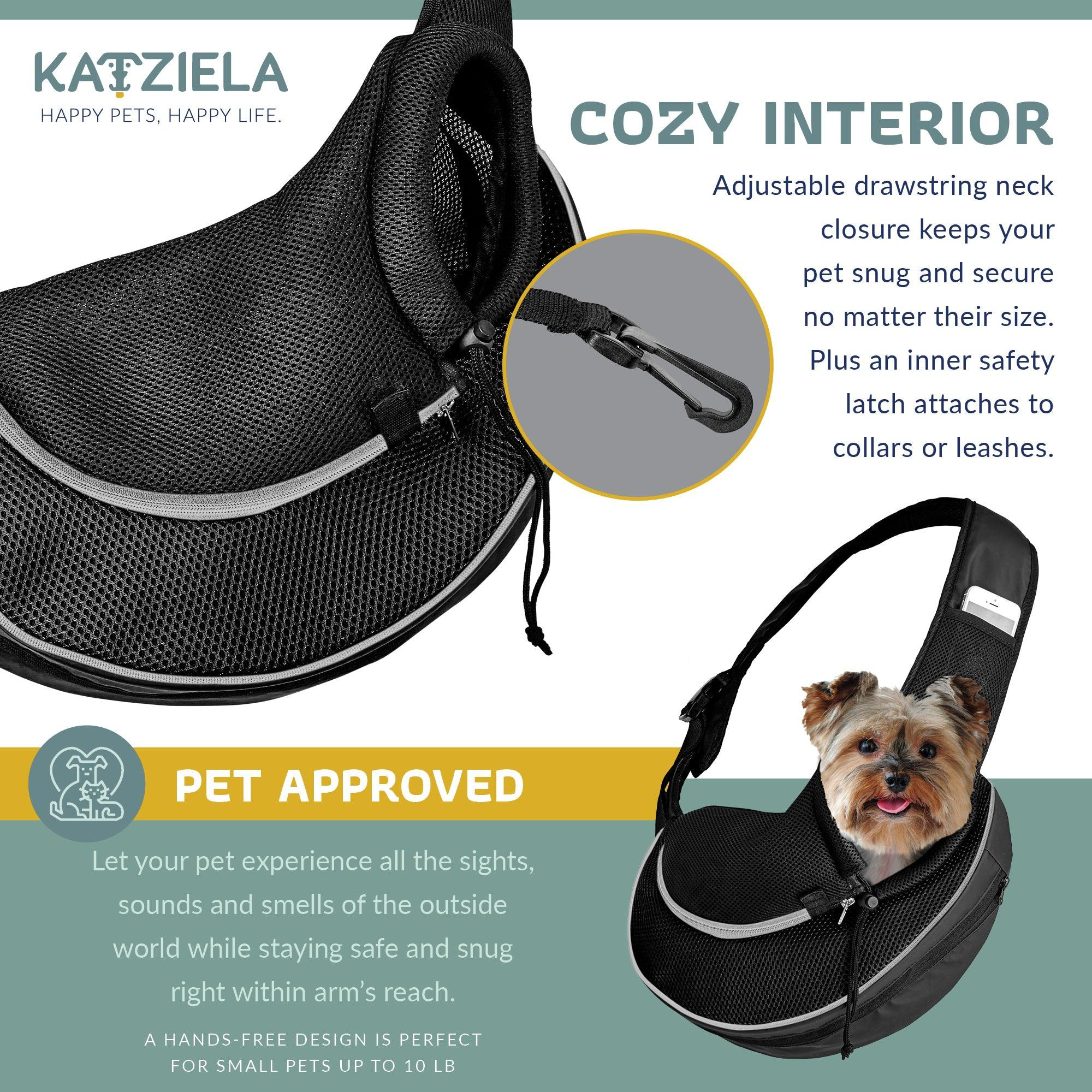 Expandable Sling Bag – Front Shoulder Pet Carrier for Small Dog. Cat and Puppy