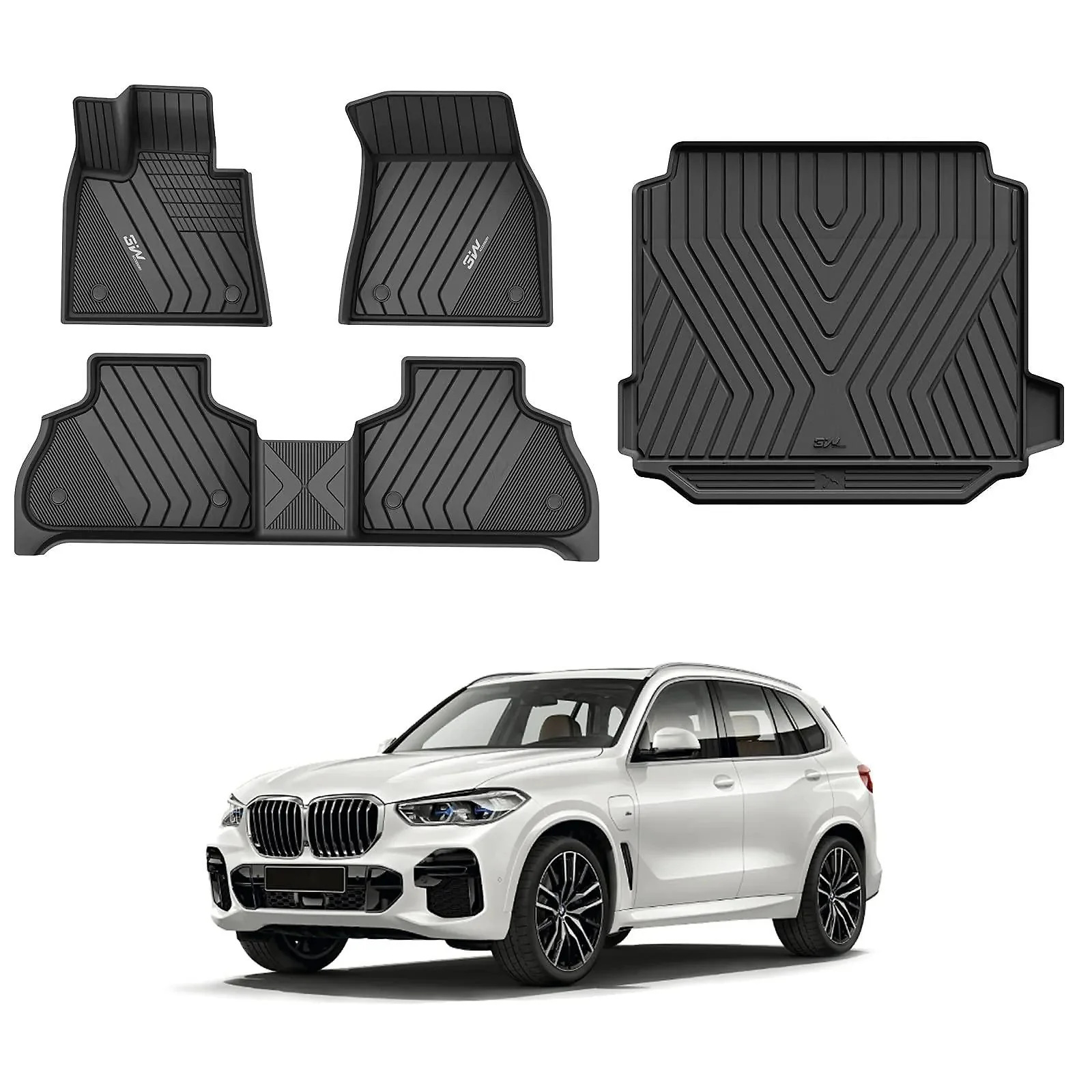 3W BMW X5 2019-2026 Custom Floor Mats / Trunk Mat Thorex™ All-Weather Protection