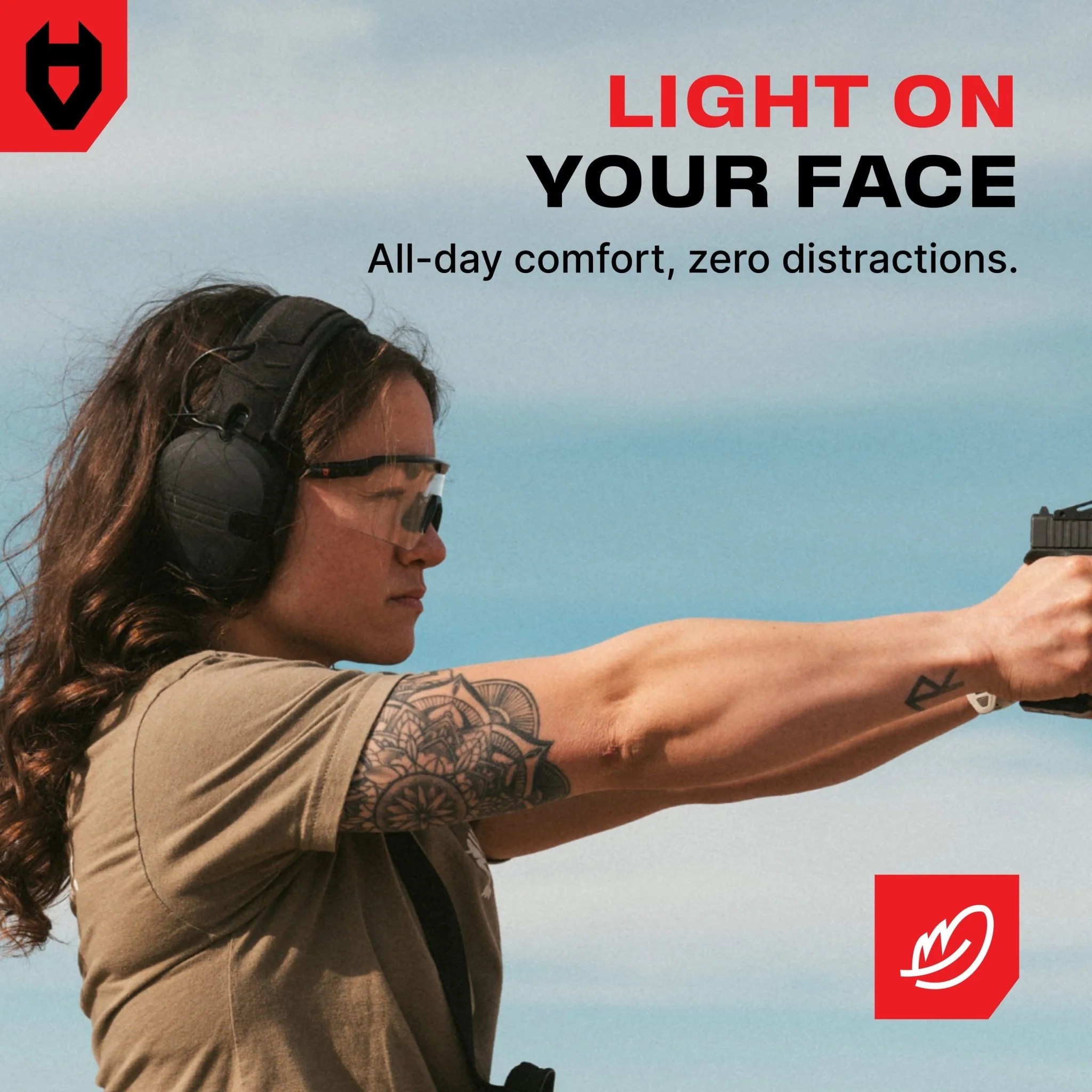 EyeArmor+ Tactical Shooting Safety Glasses