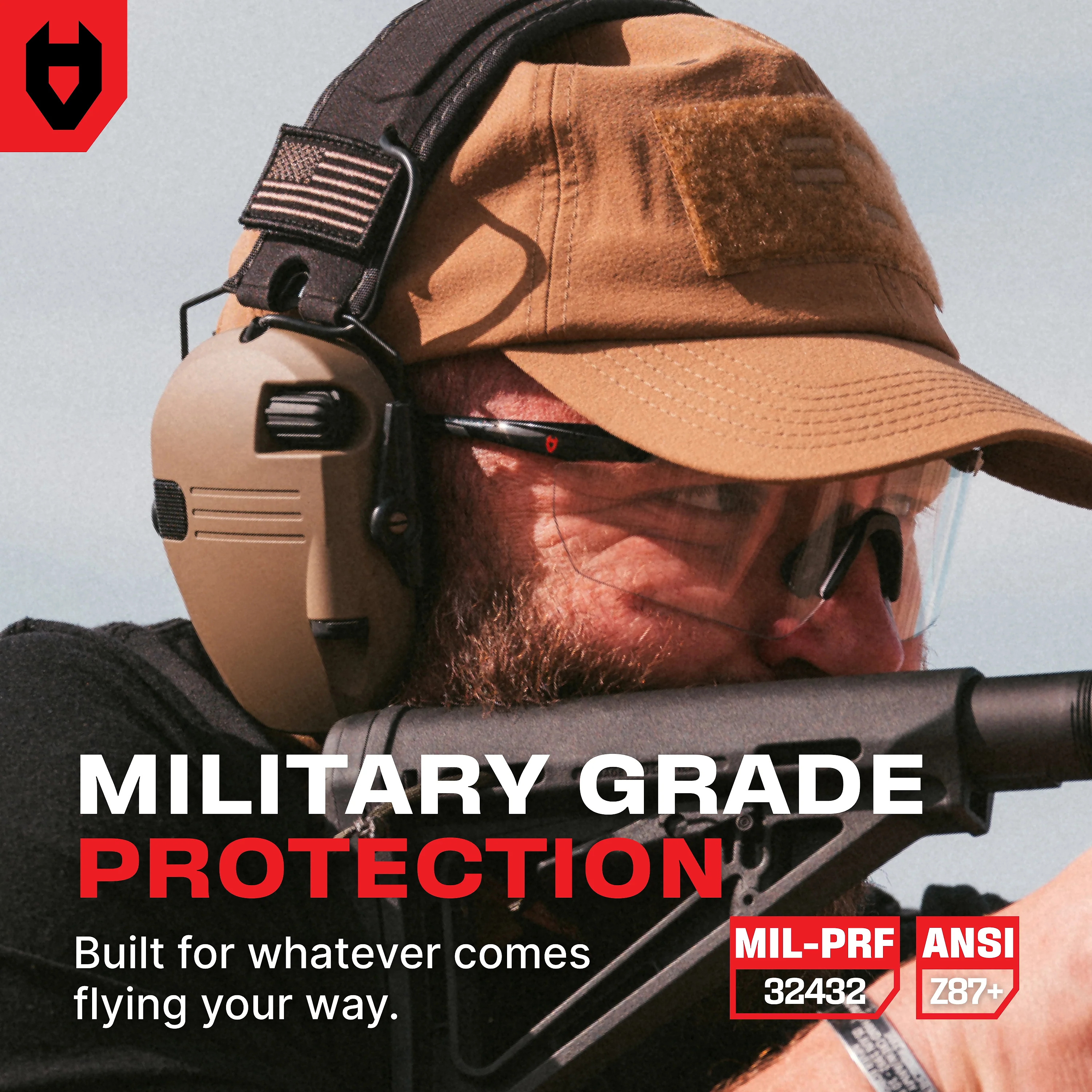 EyeArmor+ Tactical Shooting Safety Glasses