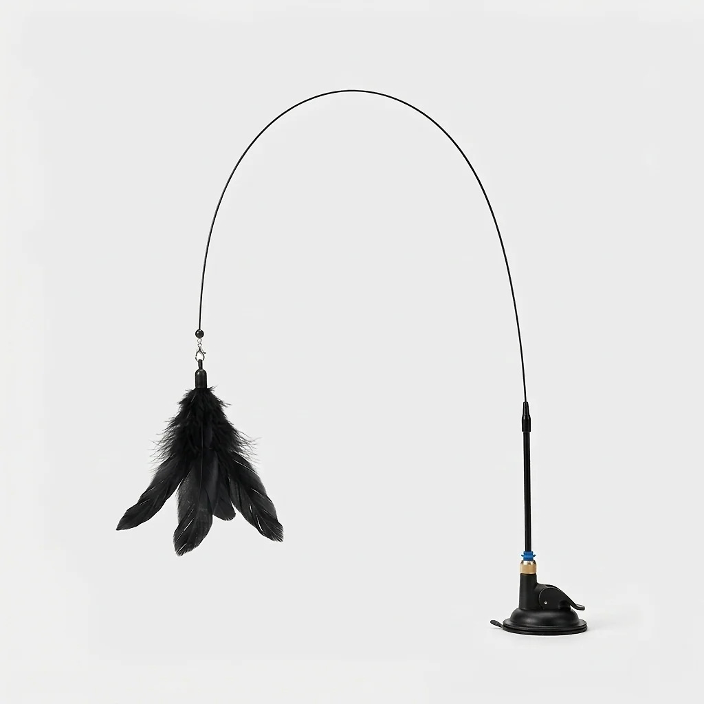 Cat Teaser Toy – Feather Wand