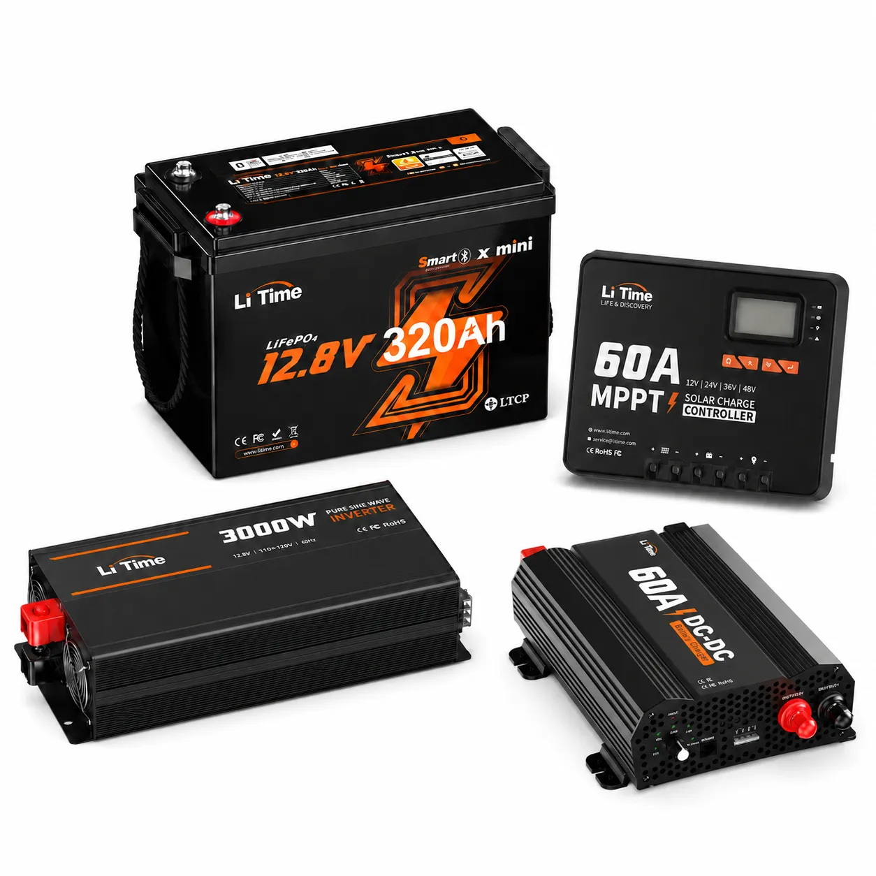 LiTime 12V 320Ah Mini Bluetooth Lithium Battery for RV. Off-Grid. Marine and Truck
