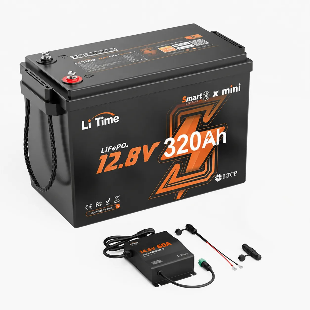 LiTime 12V 320Ah Mini Bluetooth Lithium Battery for RV. Off-Grid. Marine and Truck