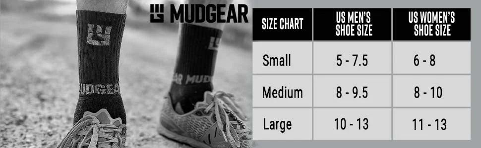 5 Crew Height Trail Running Sock (Black/Gray)