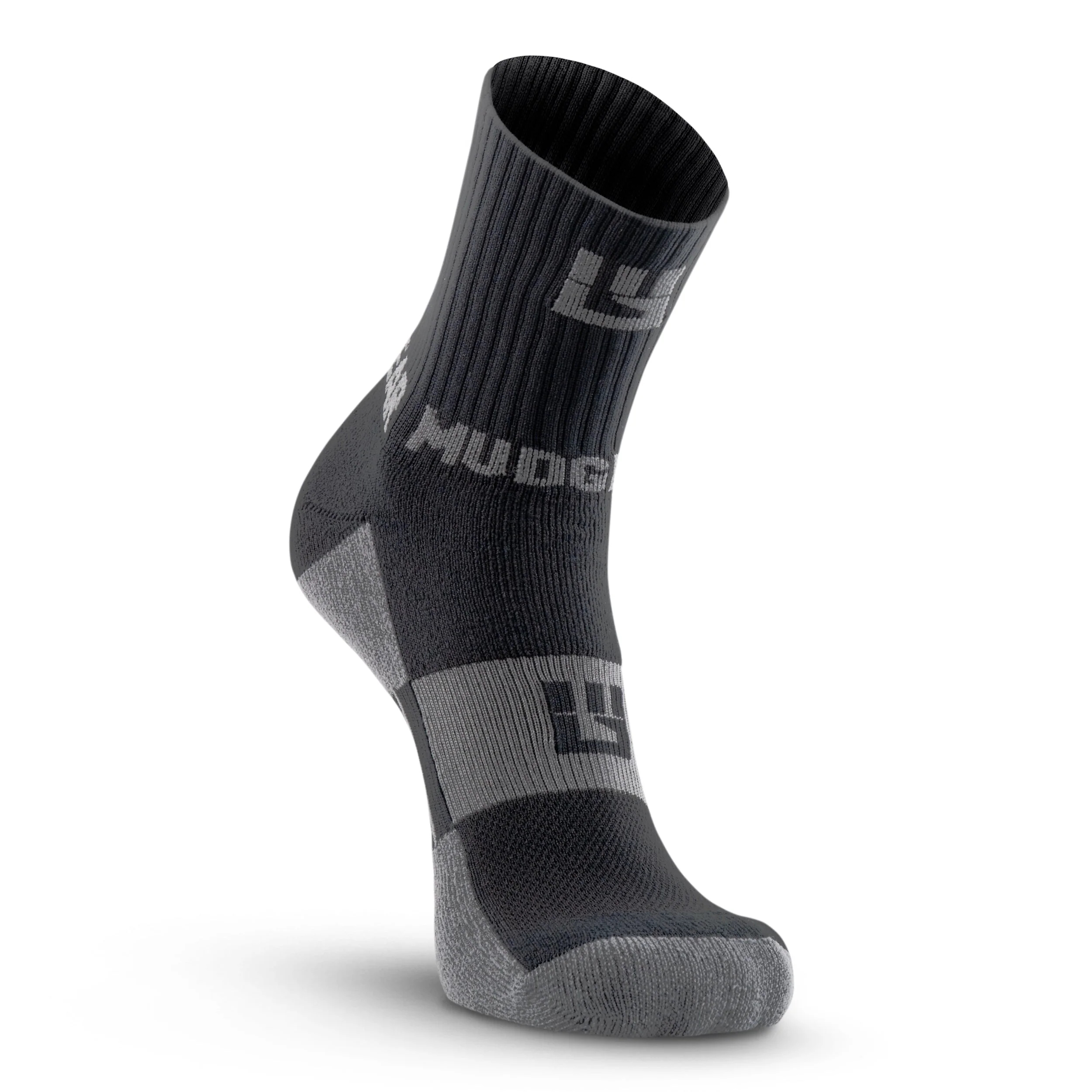 5 Crew Height Trail Running Sock (Black/Gray)