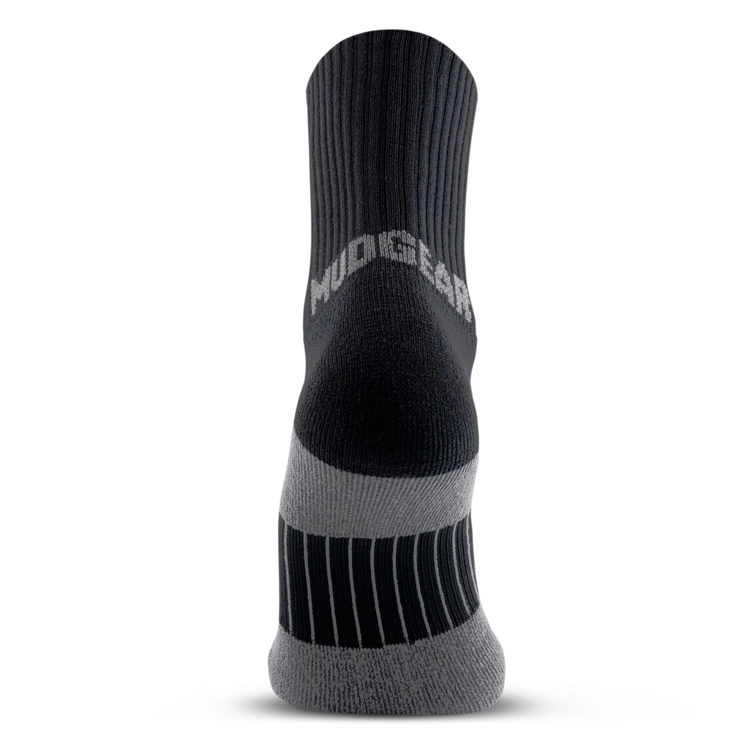 5 Crew Height Trail Running Sock (Black/Gray)