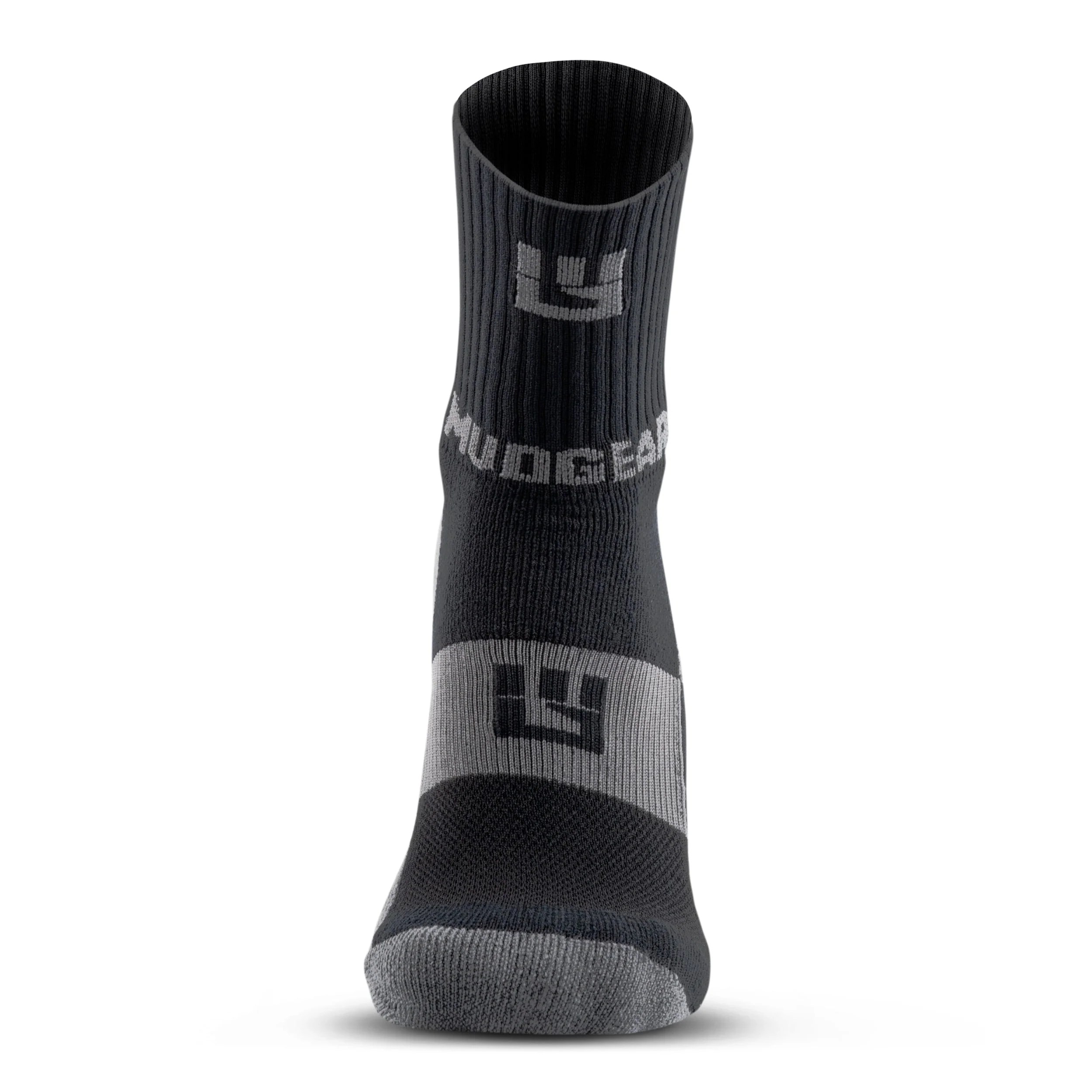 5 Crew Height Trail Running Sock (Black/Gray)